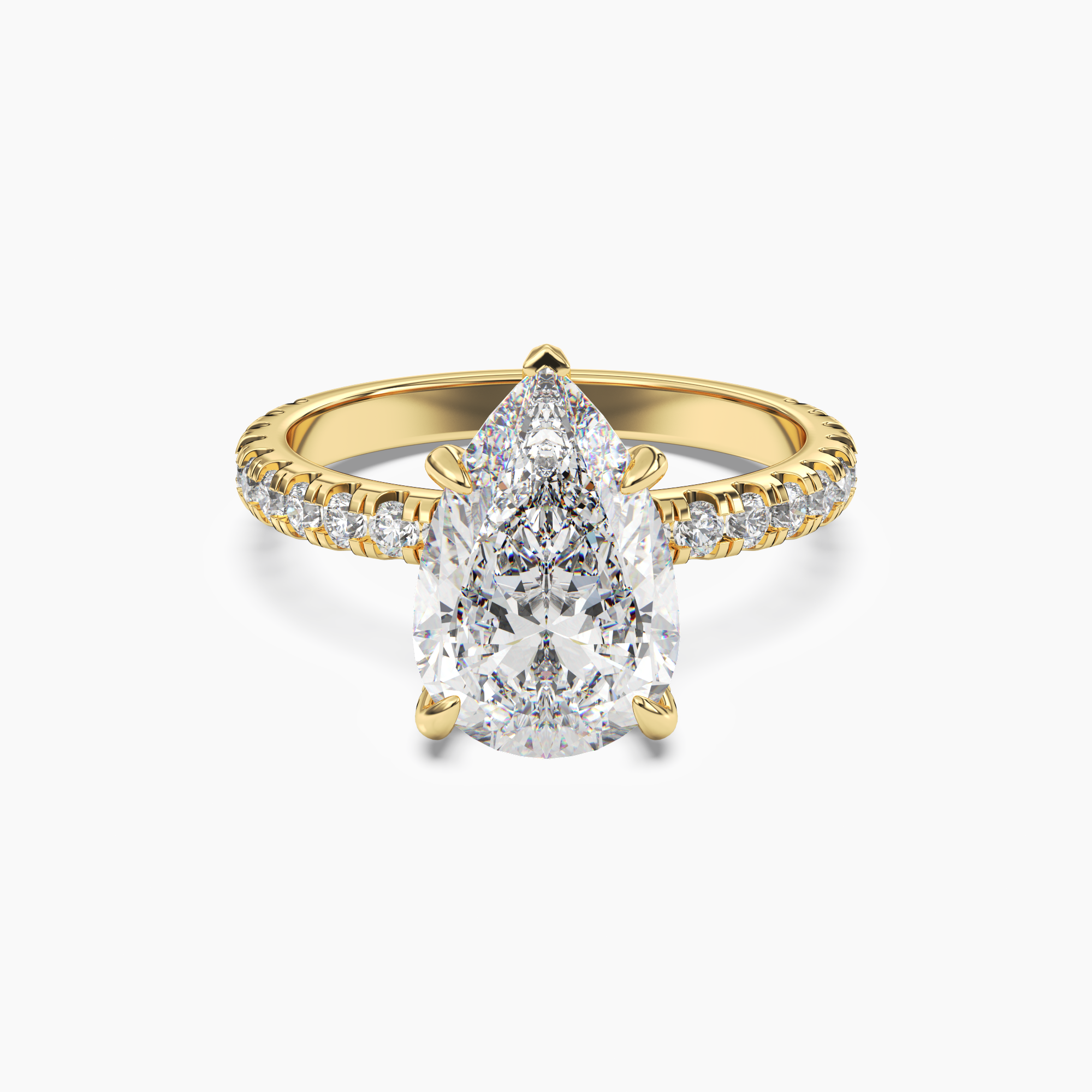 OBSER118 - Breeze Pear engagement ring setting view 4