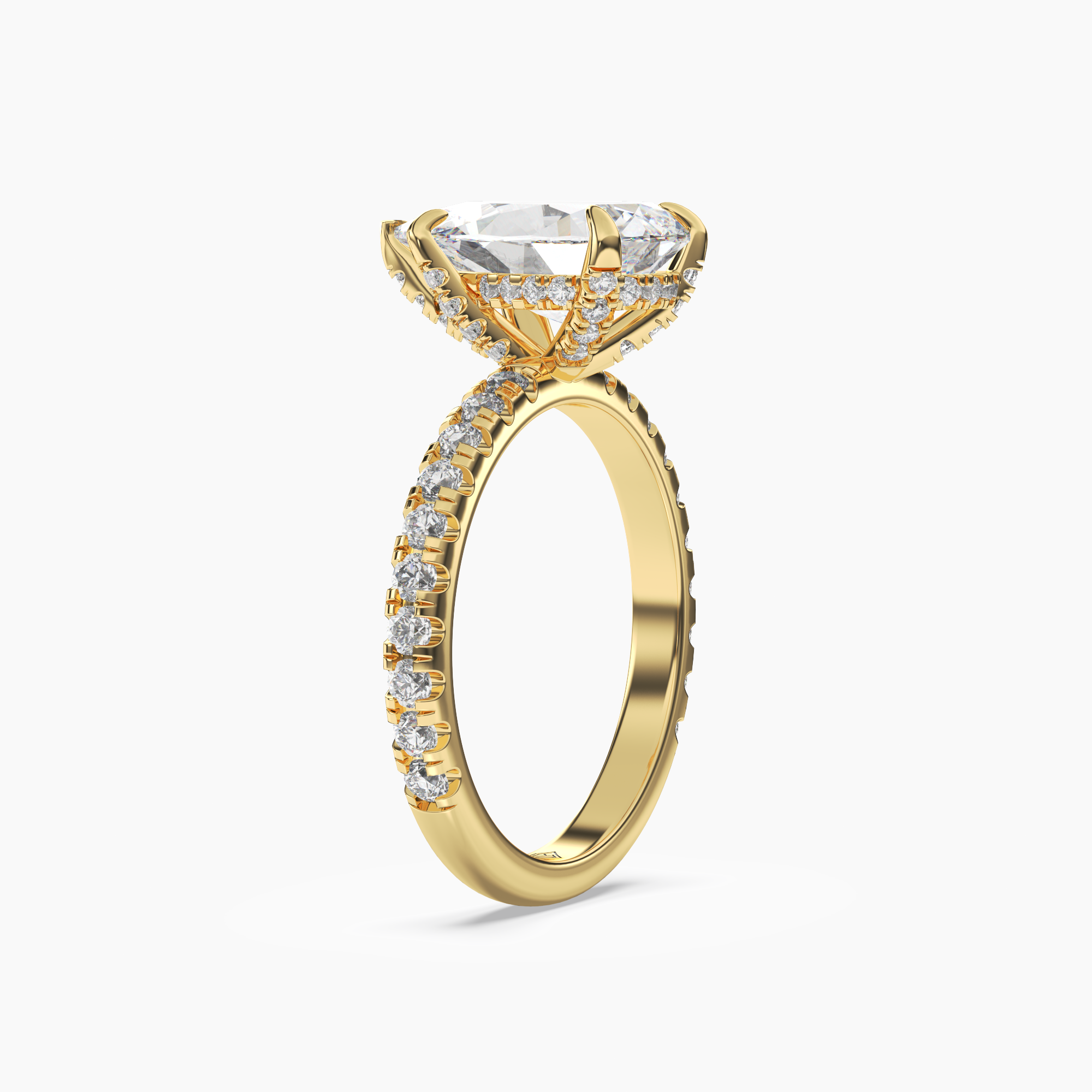 OBSER118 - Breeze Pear engagement ring setting view 5