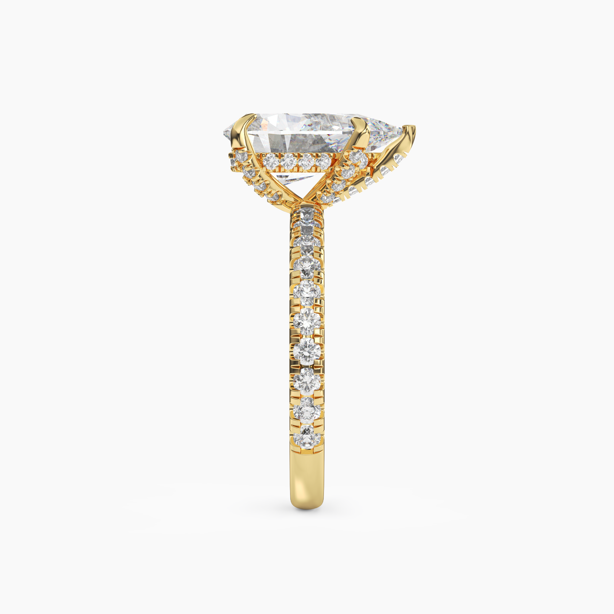 OBSER118 - Breeze Pear engagement ring setting view 6