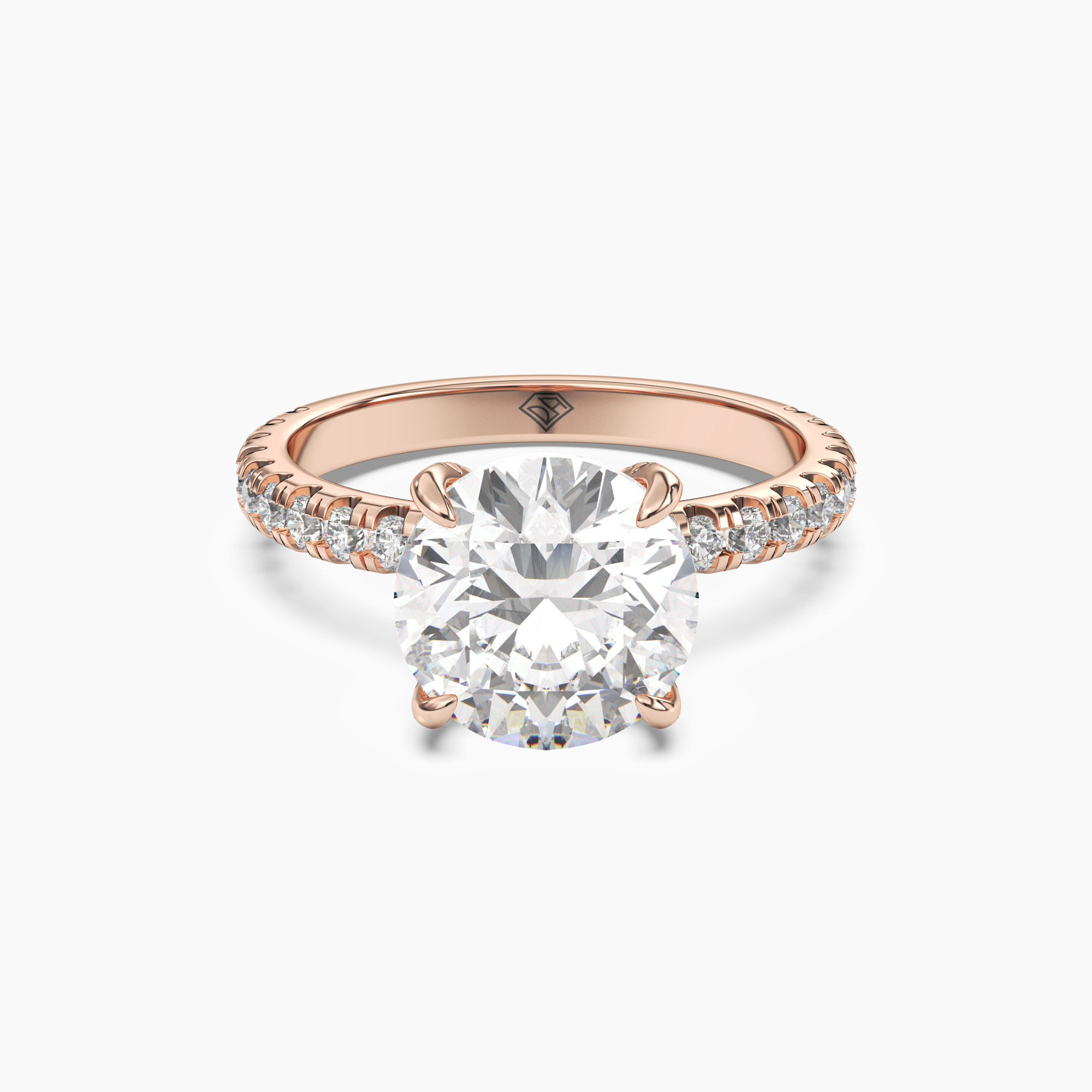 OBSER085 - Breeze Round engagement ring setting view 7