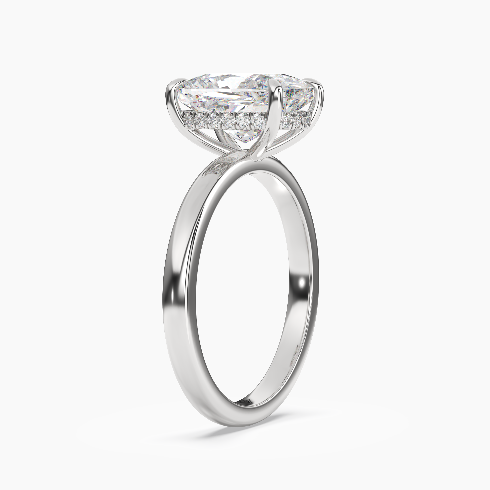 OBSER084 - Lyric Cushion engagement ring setting view 2