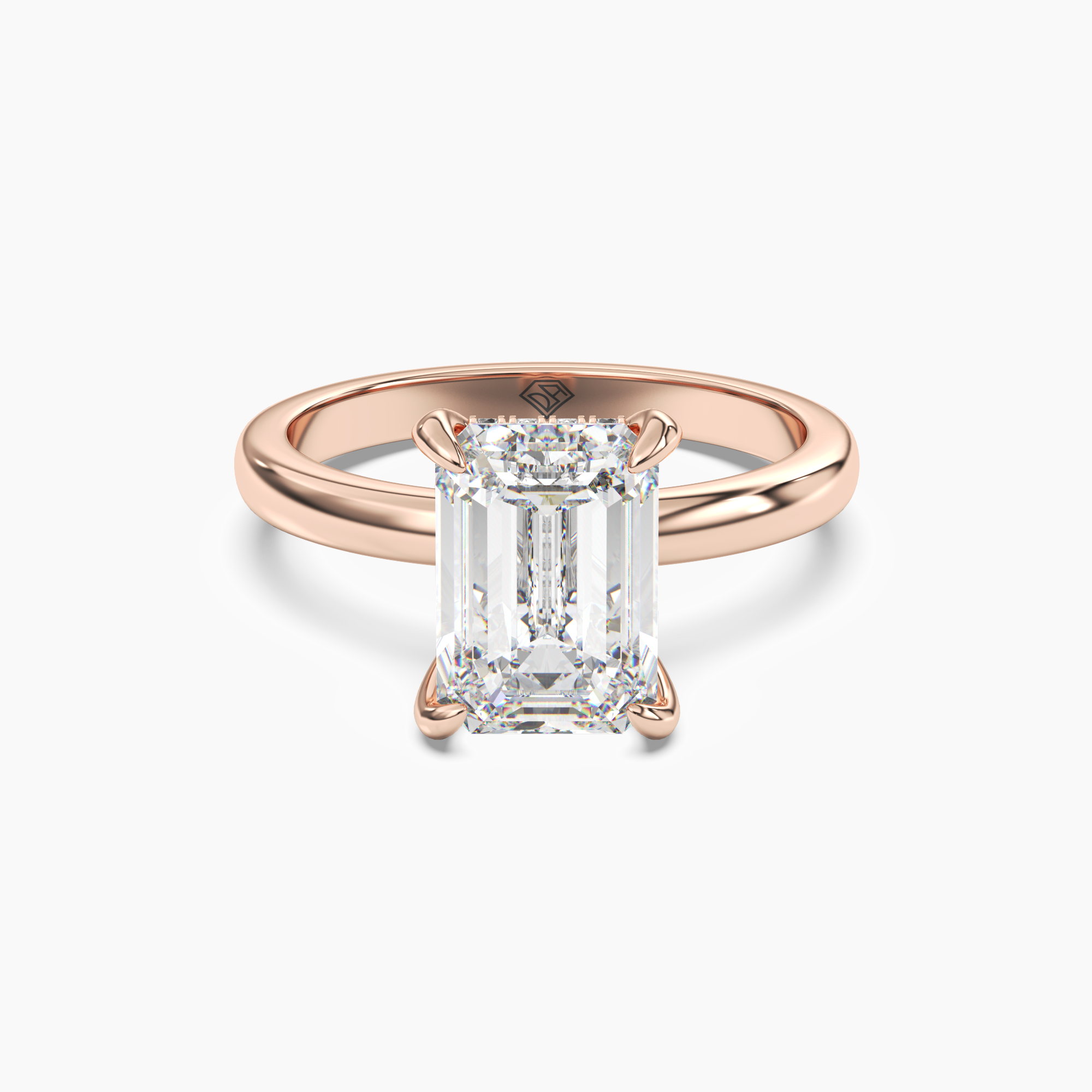 OBSER117 - Lyric Emerald engagement ring setting view 7