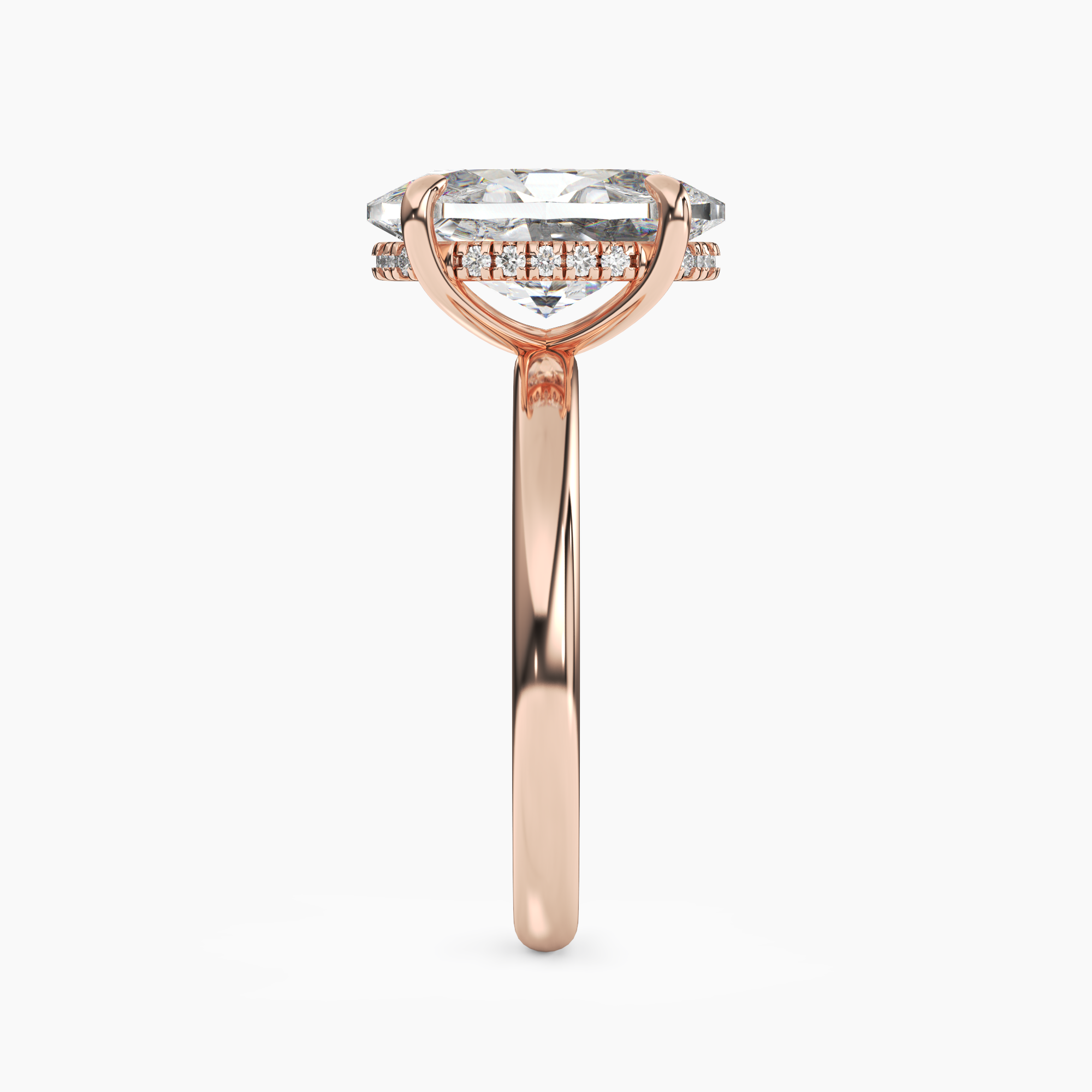 OBSER025 - Lyric Oval engagement ring setting view 9