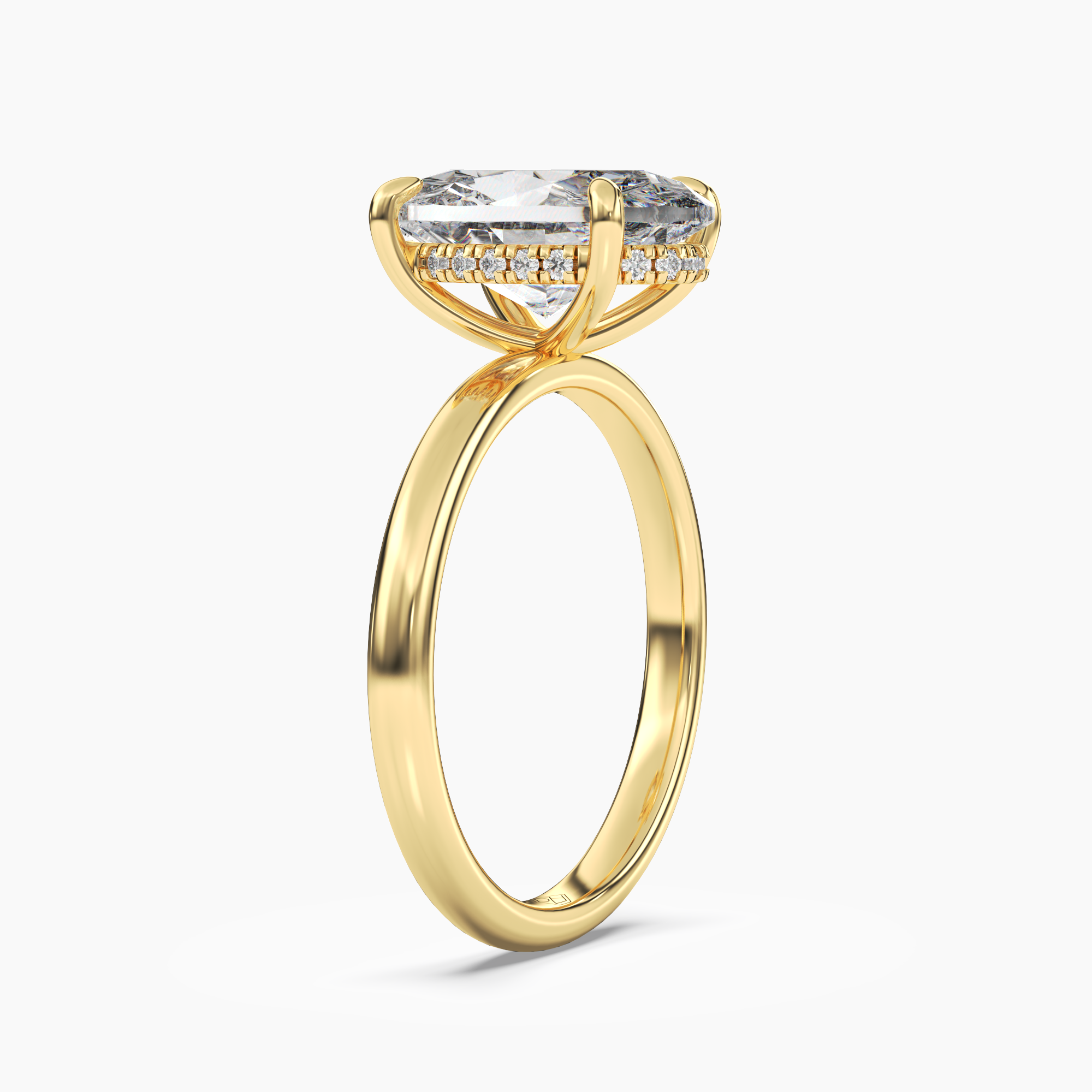 OBSER025 - Lyric Oval engagement ring setting view 5
