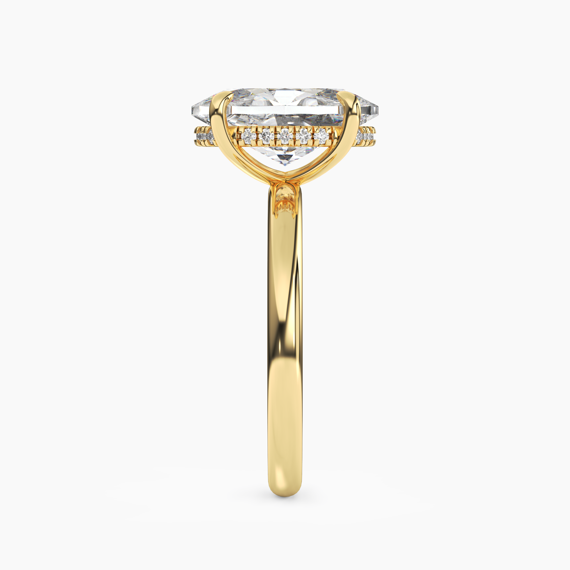 OBSER025 - Lyric Oval engagement ring setting view 6