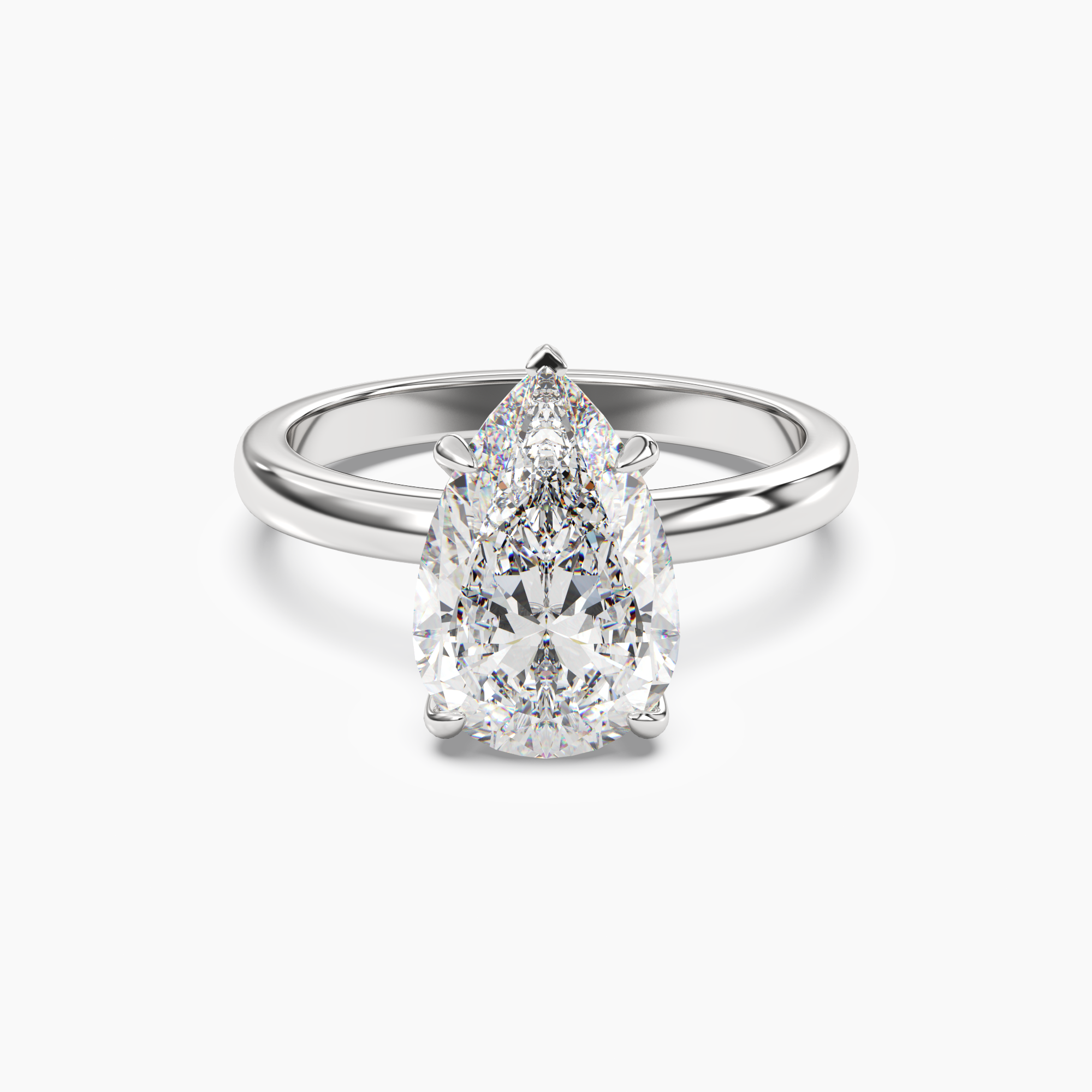 OBSER083 - Lyric Pear engagement ring setting view 1
