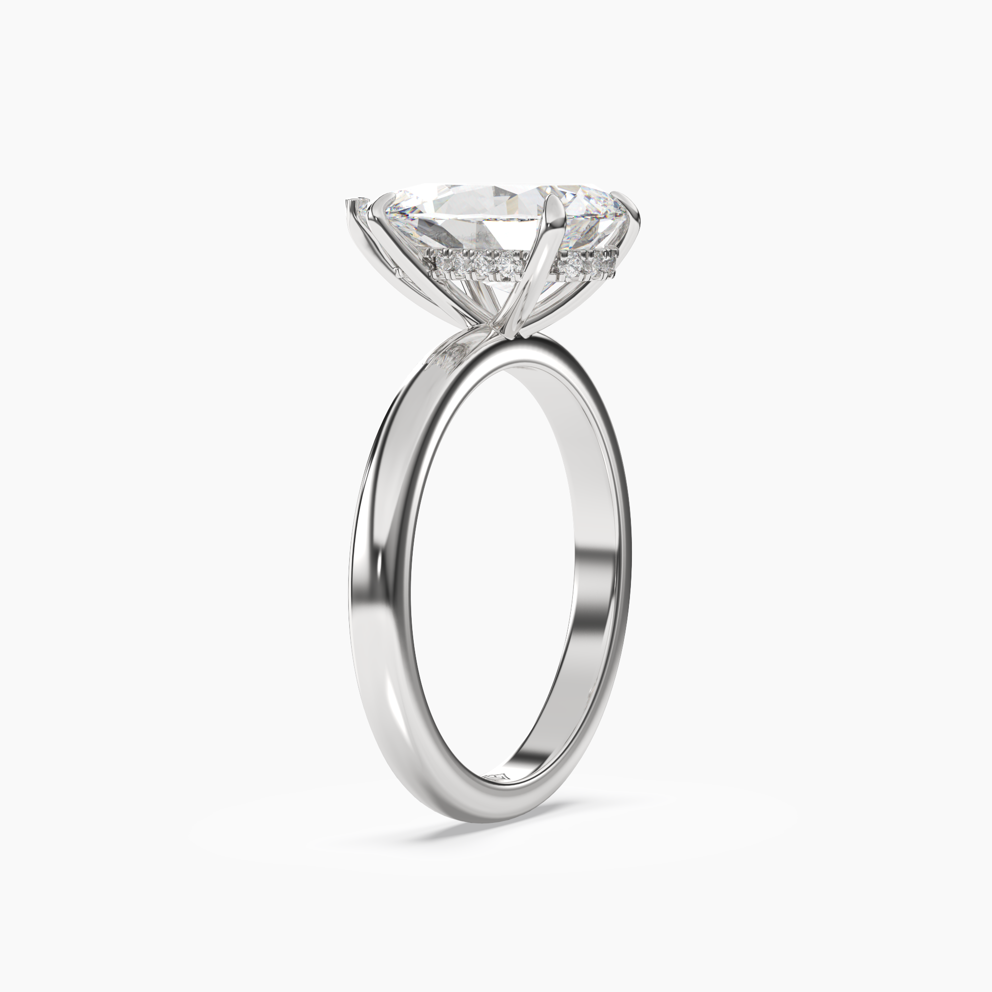 OBSER083 - Lyric Pear engagement ring setting view 2