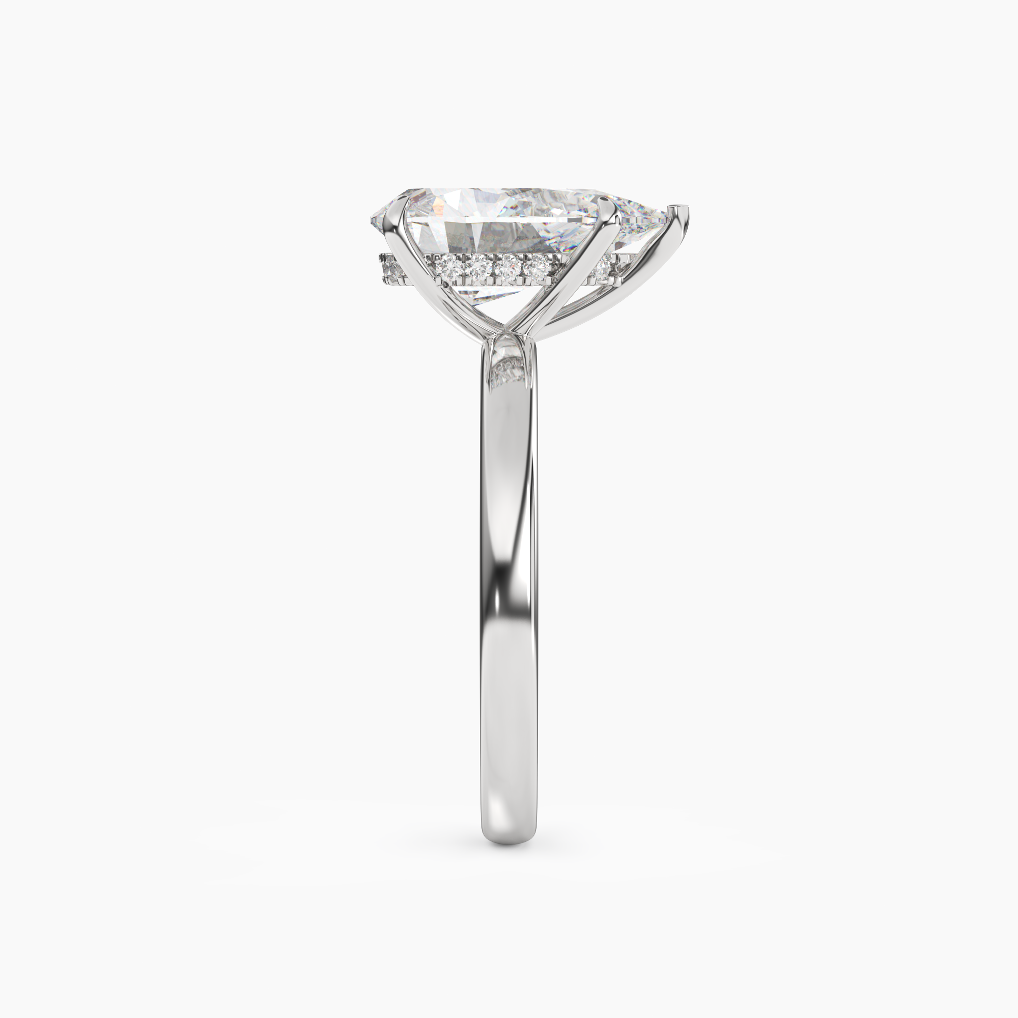 OBSER083 - Lyric Pear engagement ring setting view 3