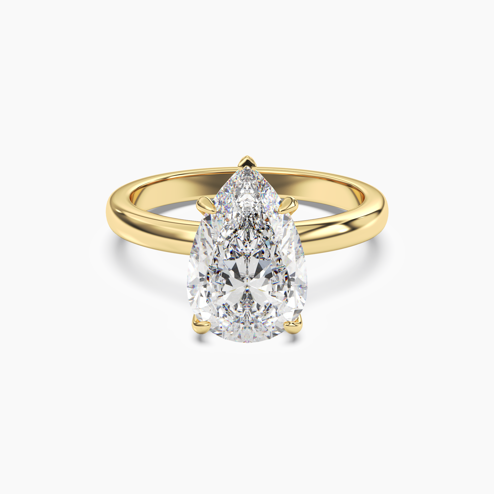 OBSER083 - Lyric Pear engagement ring setting view 4