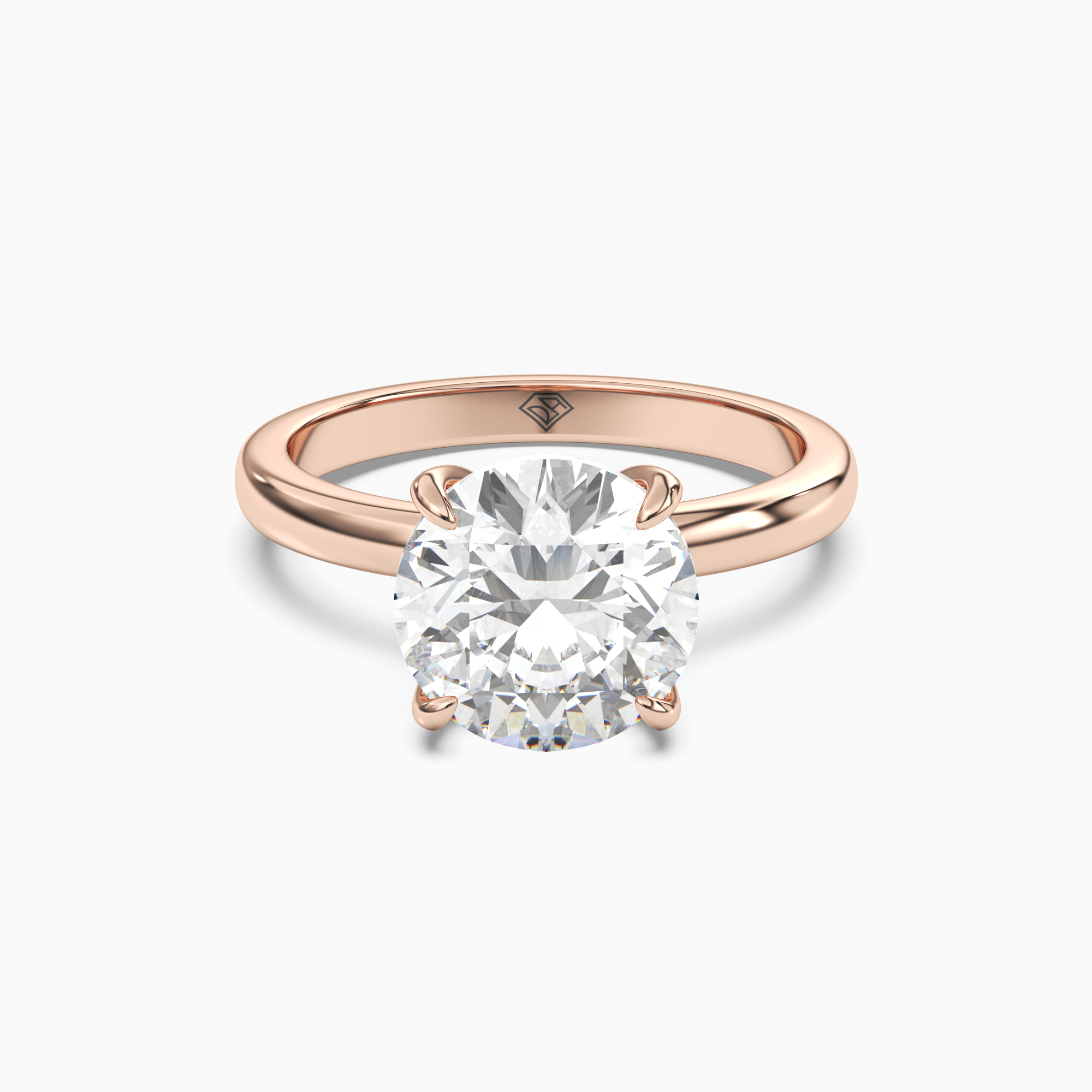 OBSER082 - Lyric Round engagement ring setting view 7