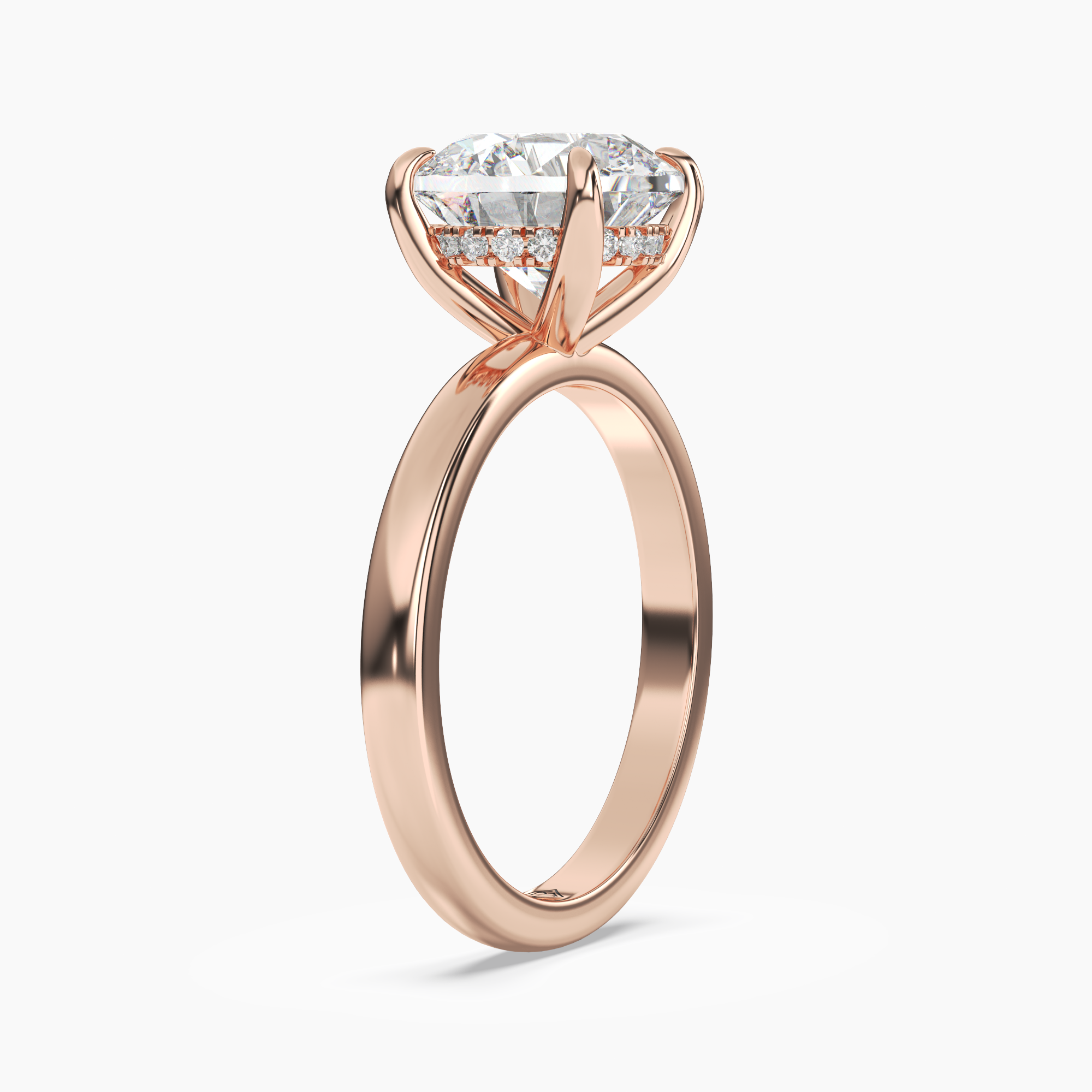 OBSER082 - Lyric Round engagement ring setting view 8