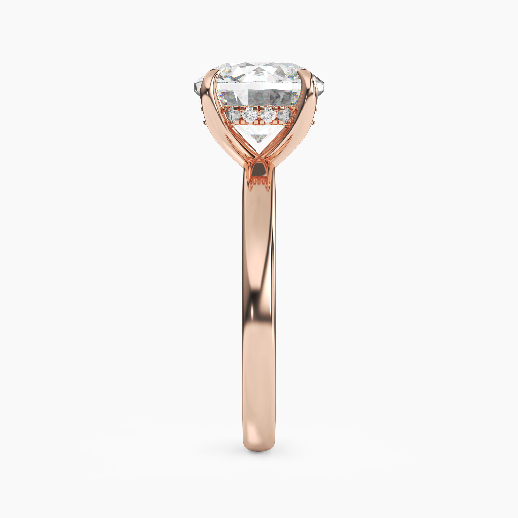 OBSER082 - Lyric Round engagement ring setting view 9