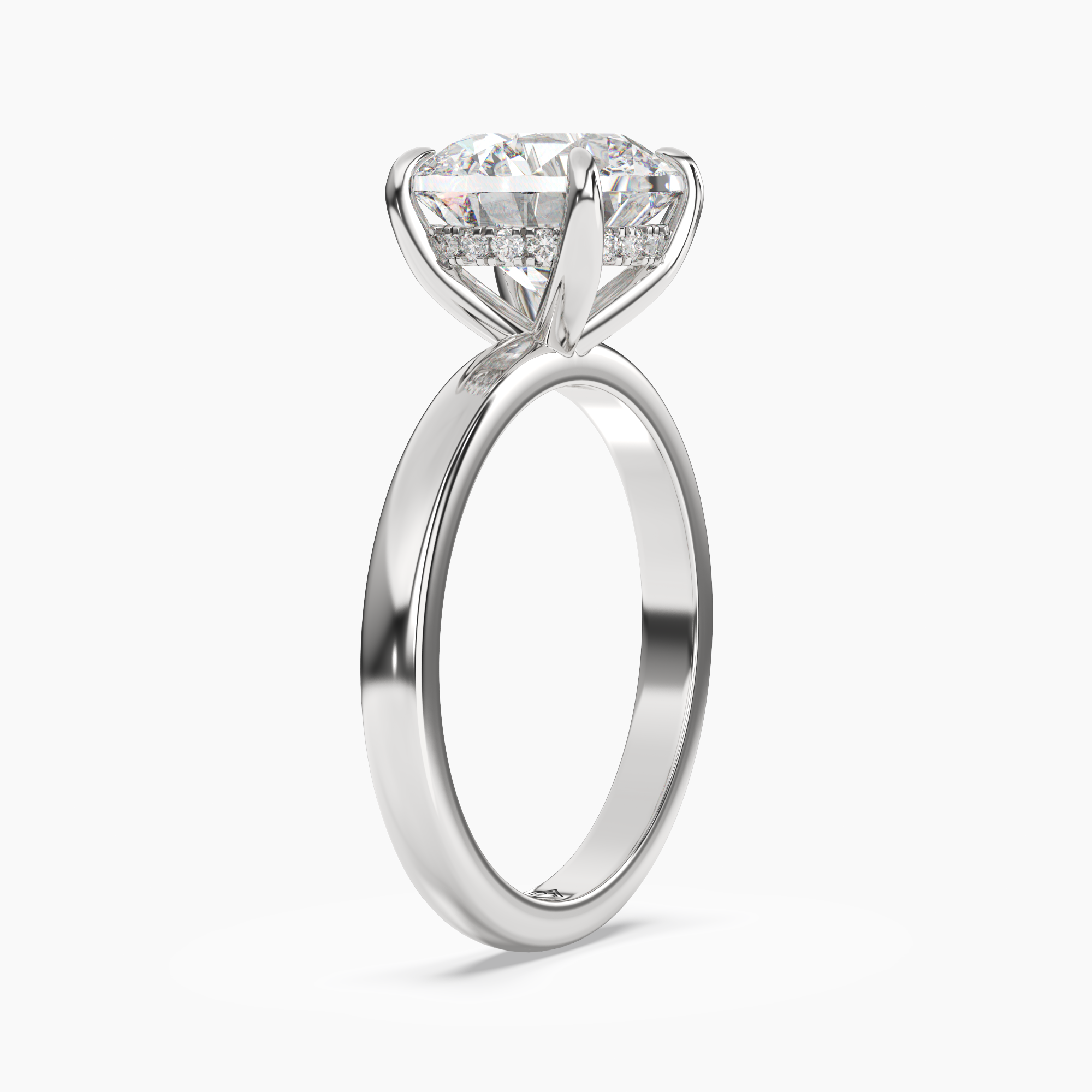 OBSER082 - Lyric Round engagement ring setting view 2