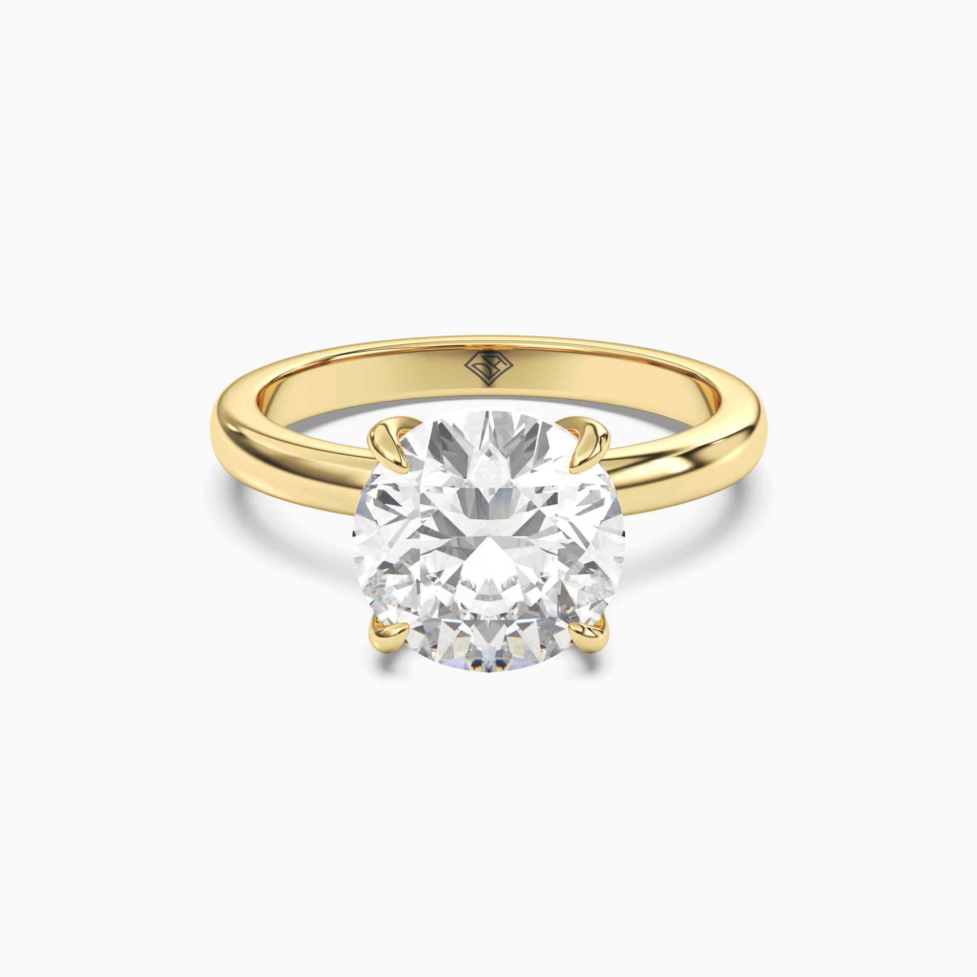 OBSER082 - Lyric Round engagement ring setting view 4