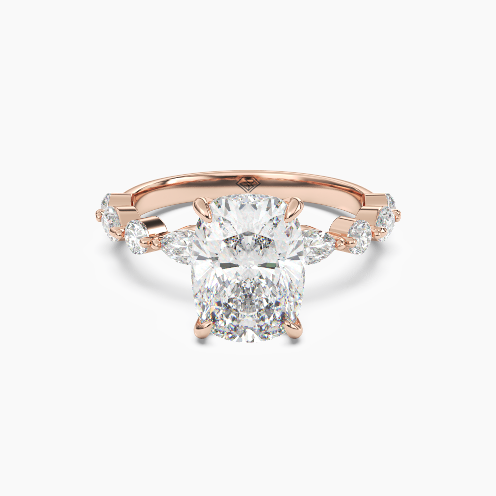 OBSER081 - Sonnet Cushion engagement ring setting view 7
