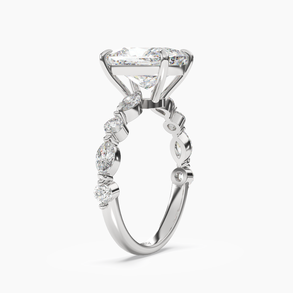 OBSER081 - Sonnet Cushion engagement ring setting view 2