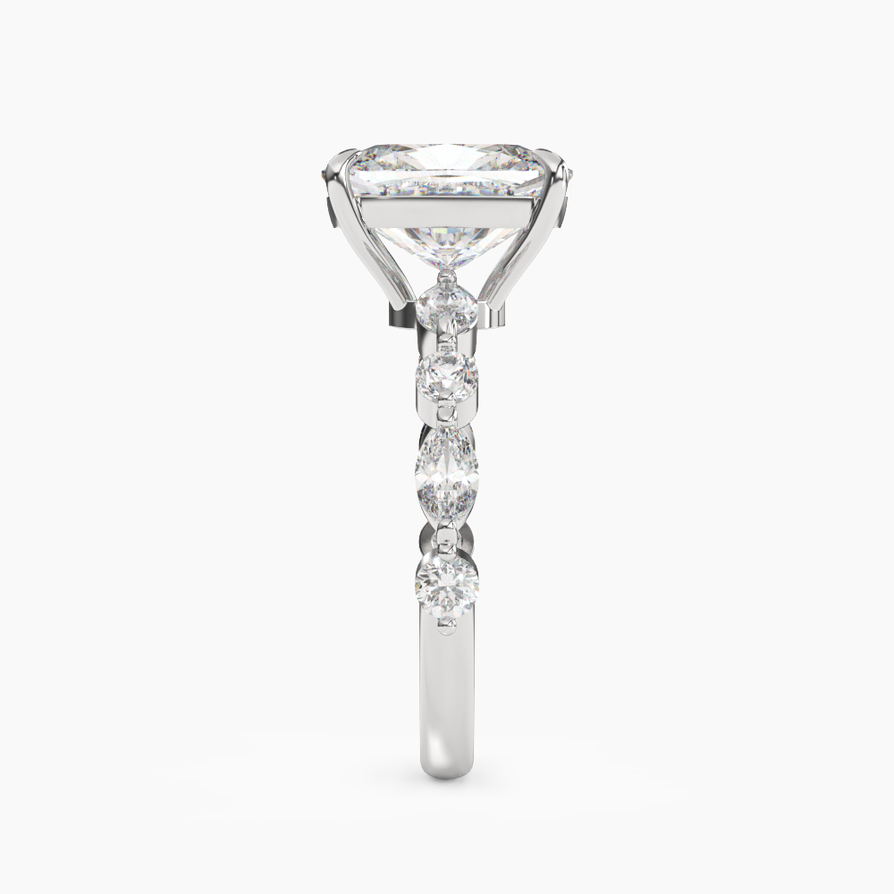 OBSER081 - Sonnet Cushion engagement ring setting view 3