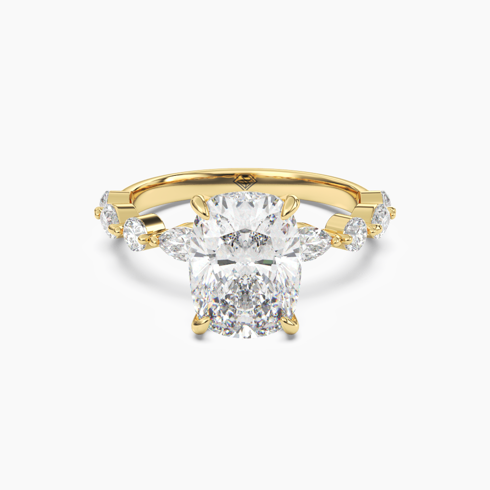 OBSER081 - Sonnet Cushion engagement ring setting view 4