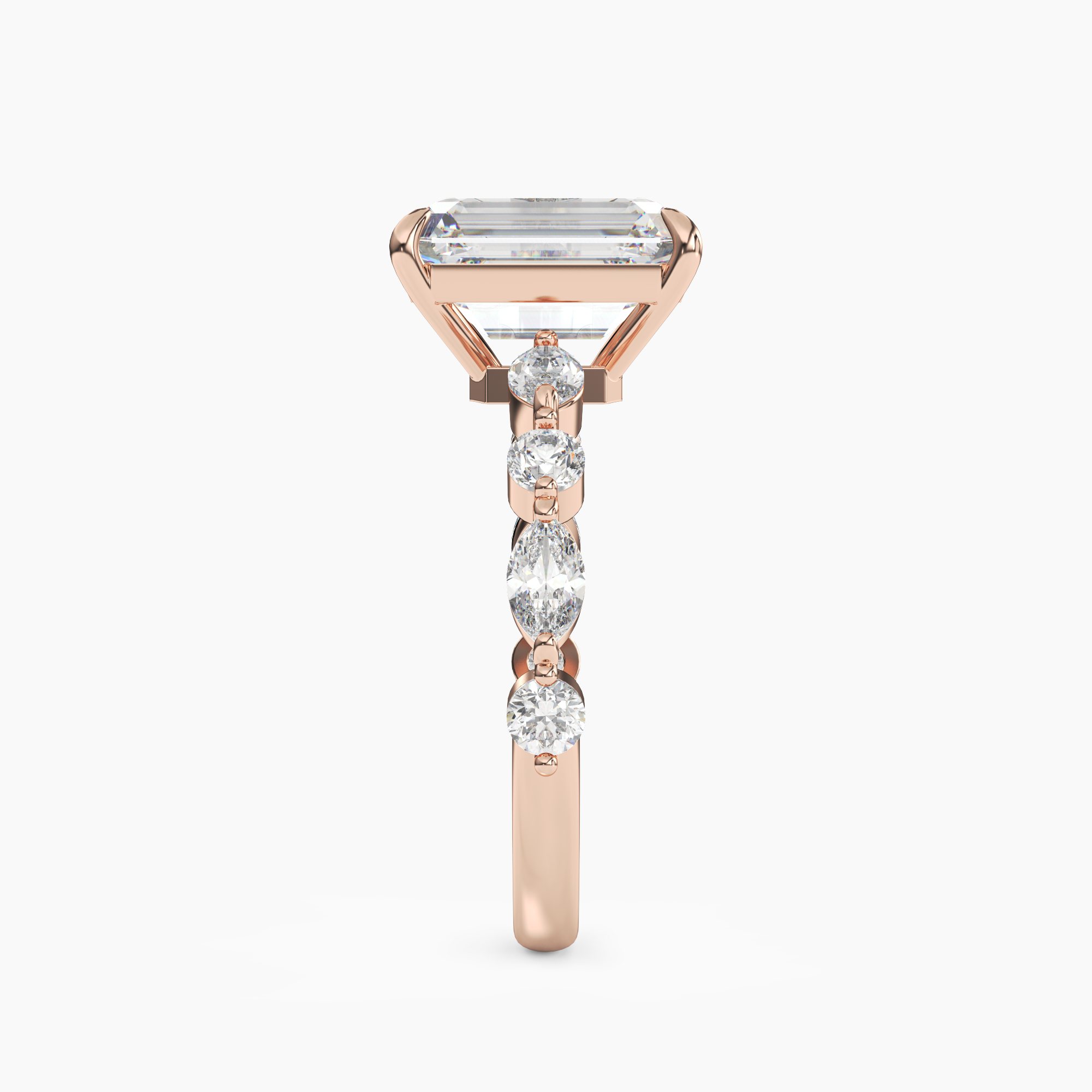 OBSER221 - Sonnet Emerald engagement ring setting view 9