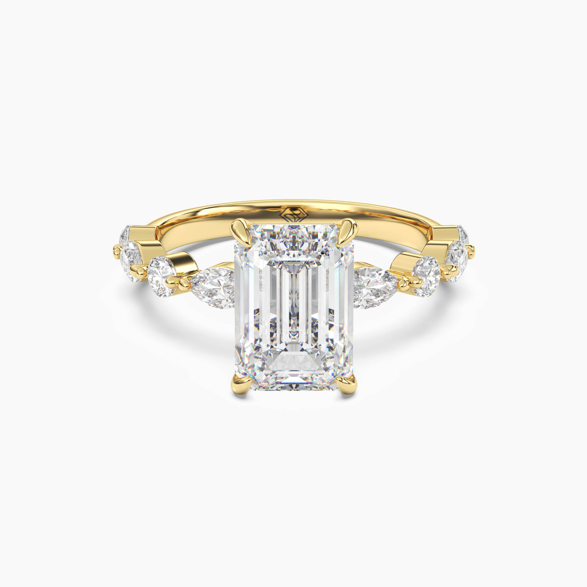 OBSER221 - Sonnet Emerald engagement ring setting view 4