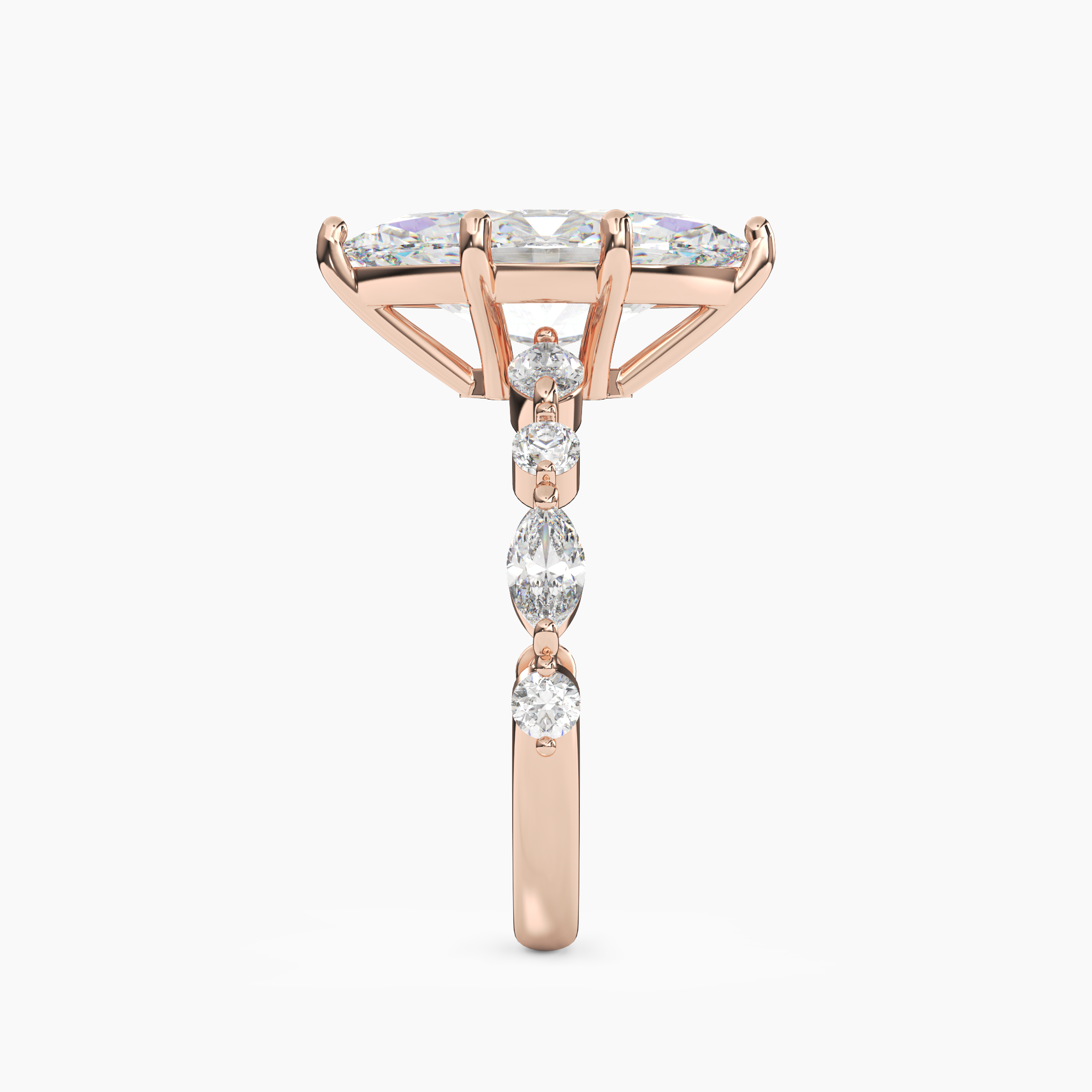 OBSER003 - Sonnet Marquise engagement ring setting view 9