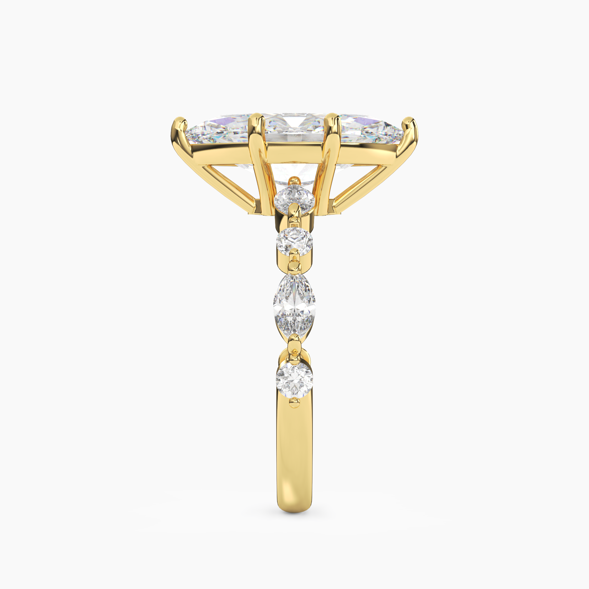 OBSER003 - Sonnet Marquise engagement ring setting view 6