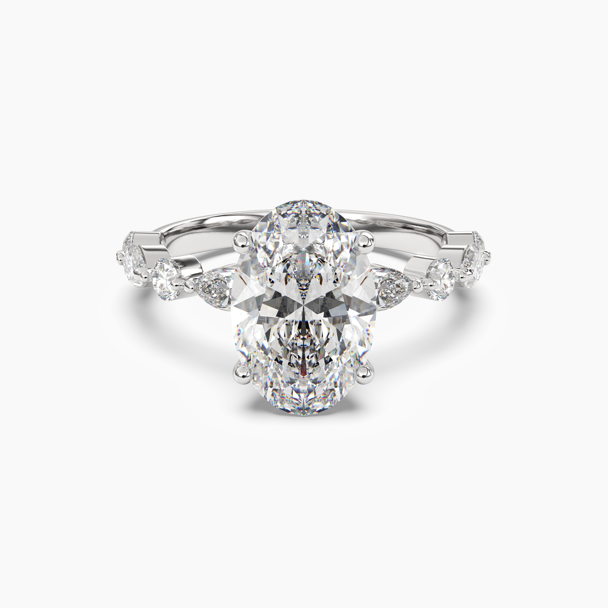 OBSER124 - Sonnet Oval engagement ring setting view 1