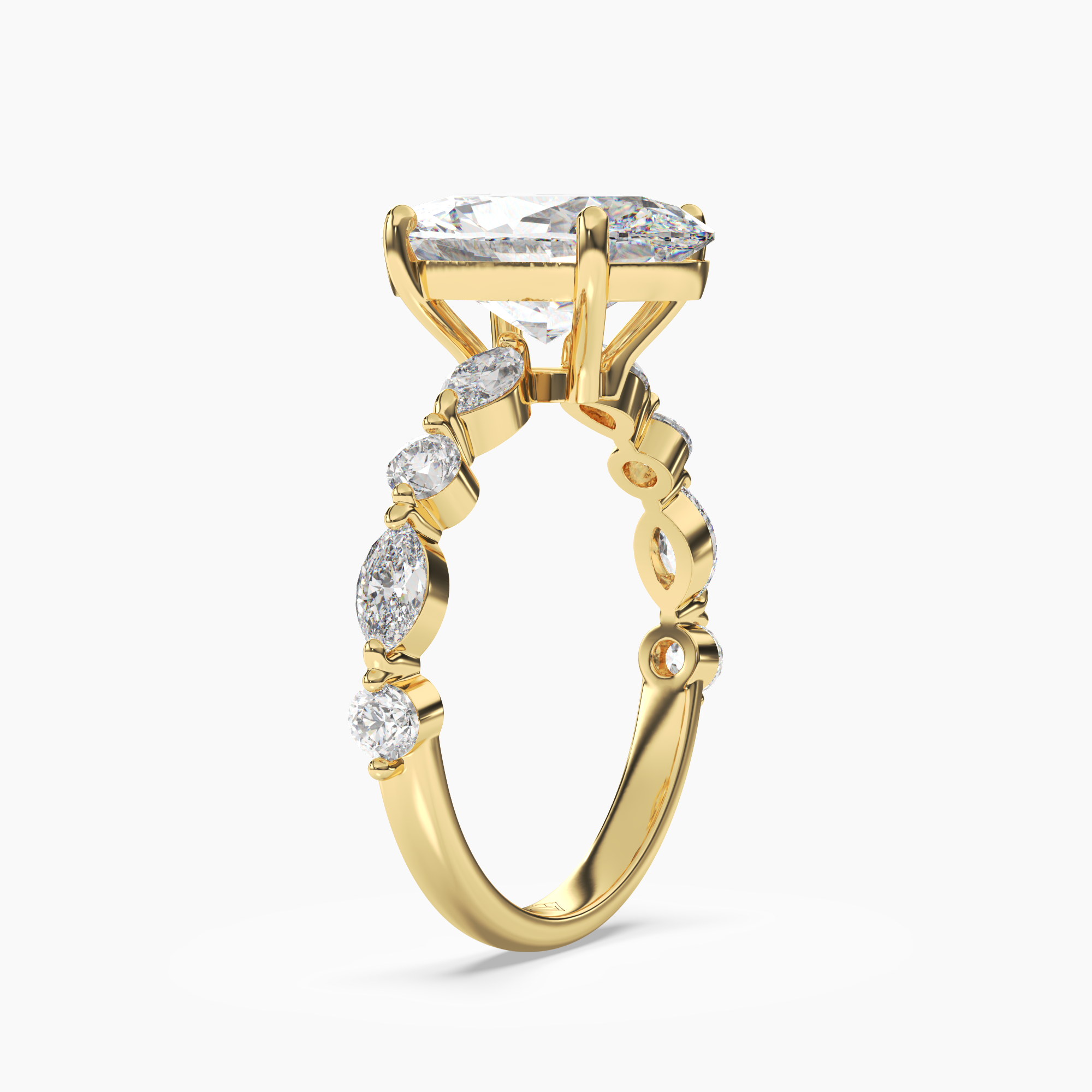 OBSER124 - Sonnet Oval engagement ring setting view 5