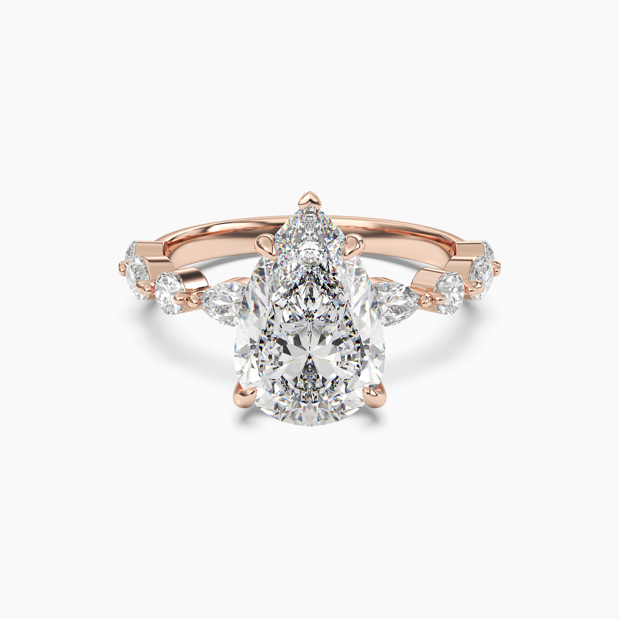 OBSER220 - Sonnet Pear engagement ring setting view 7