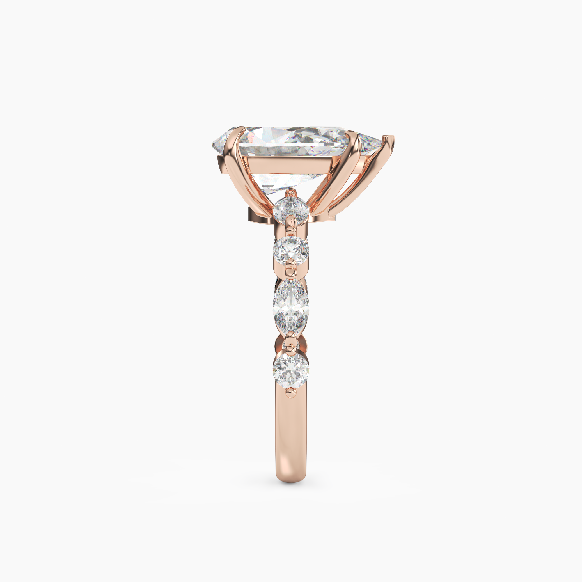OBSER220 - Sonnet Pear engagement ring setting view 9