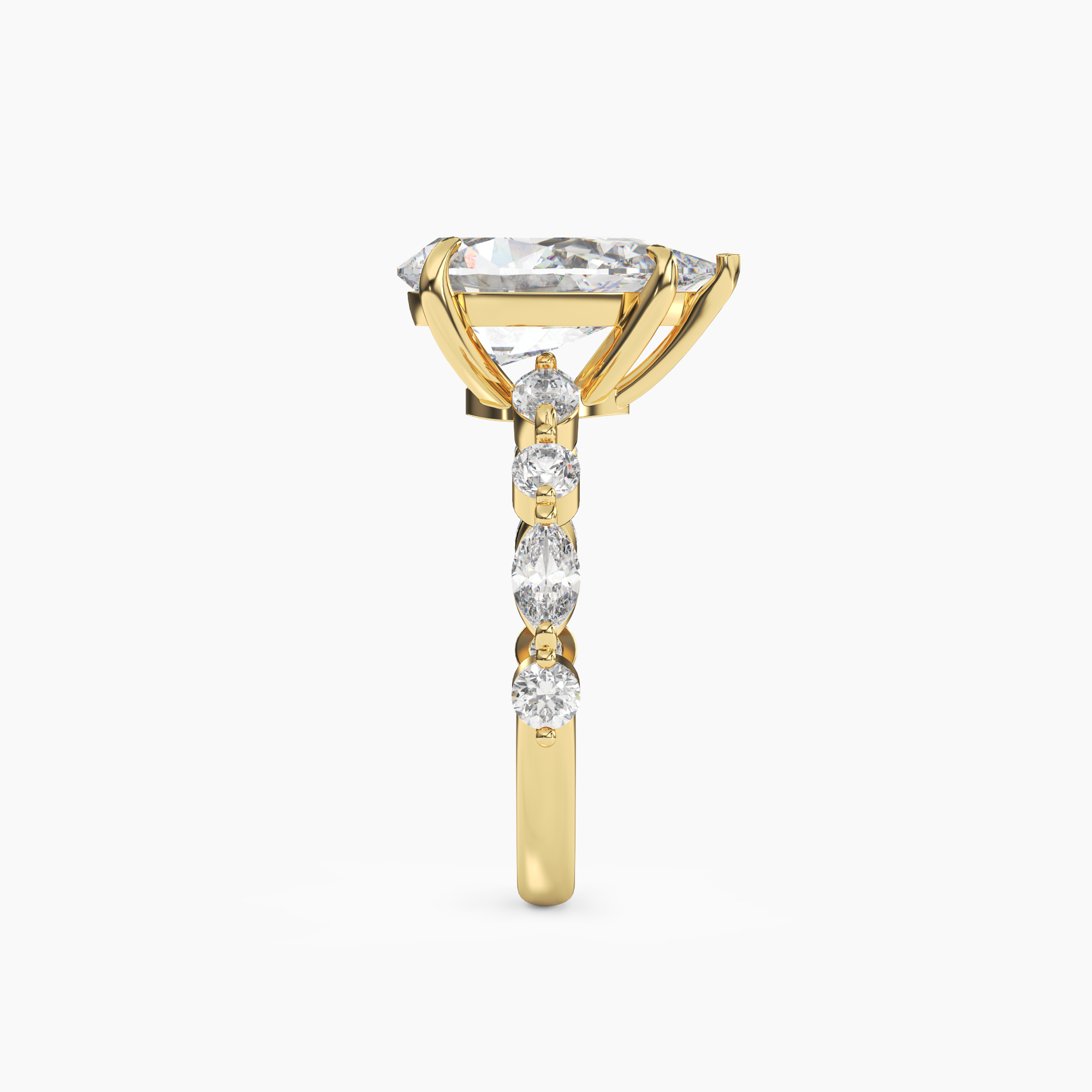 OBSER220 - Sonnet Pear engagement ring setting view 6