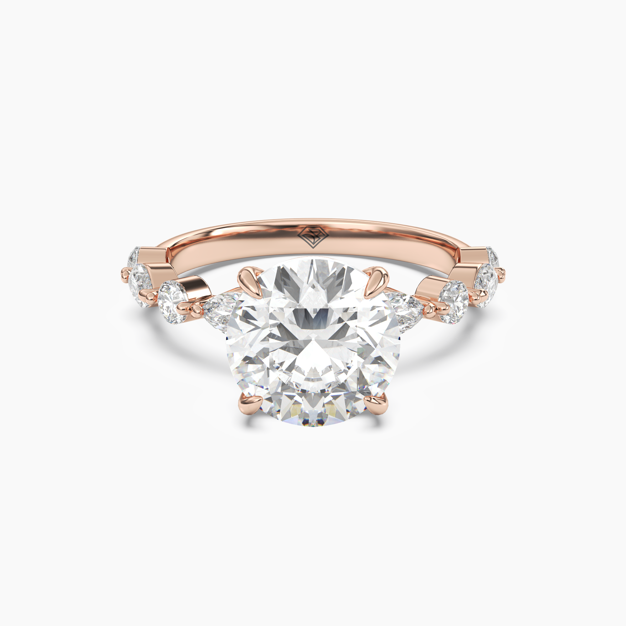OBSER218 - Sonnet Round engagement ring setting view 7