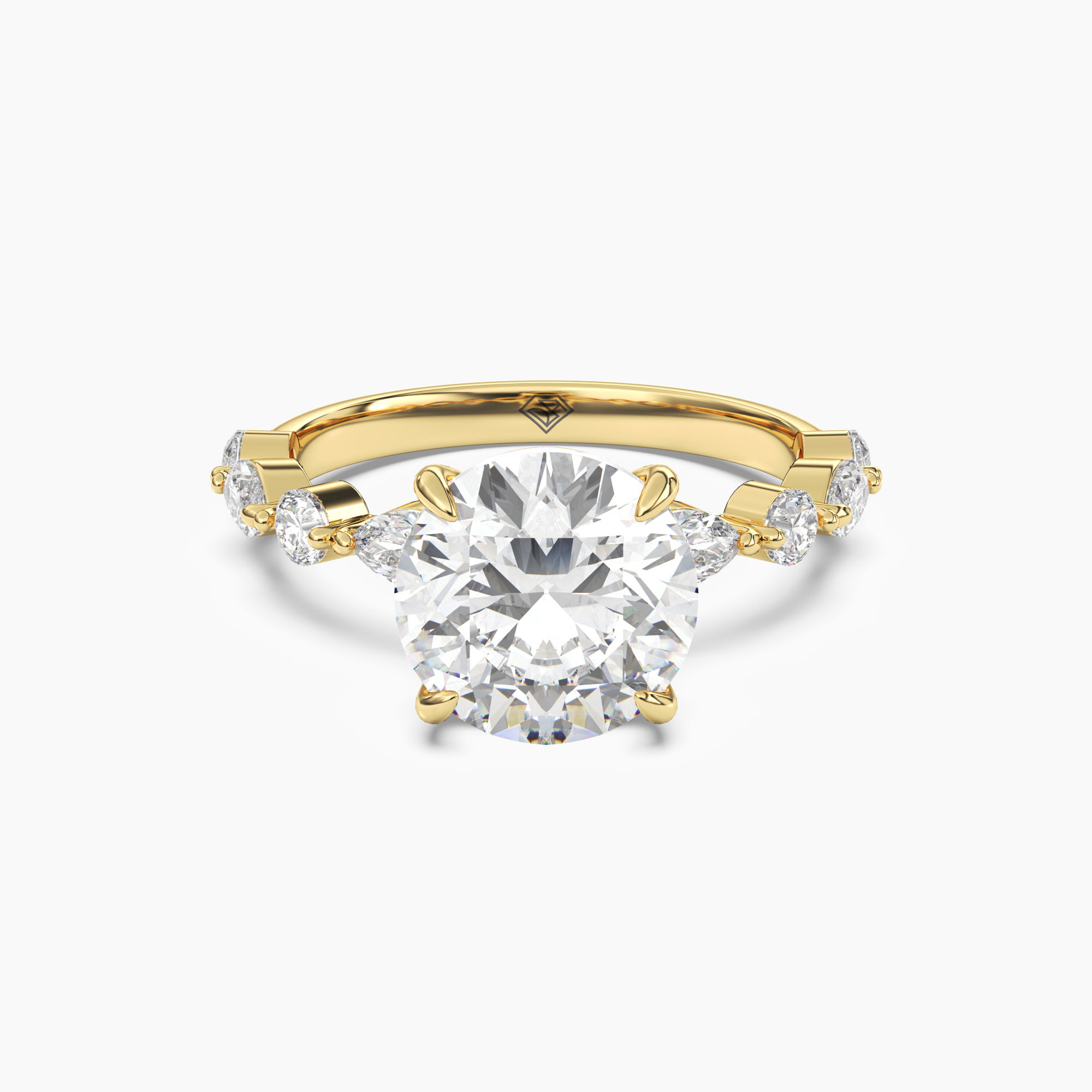 OBSER218 - Sonnet Round engagement ring setting view 4