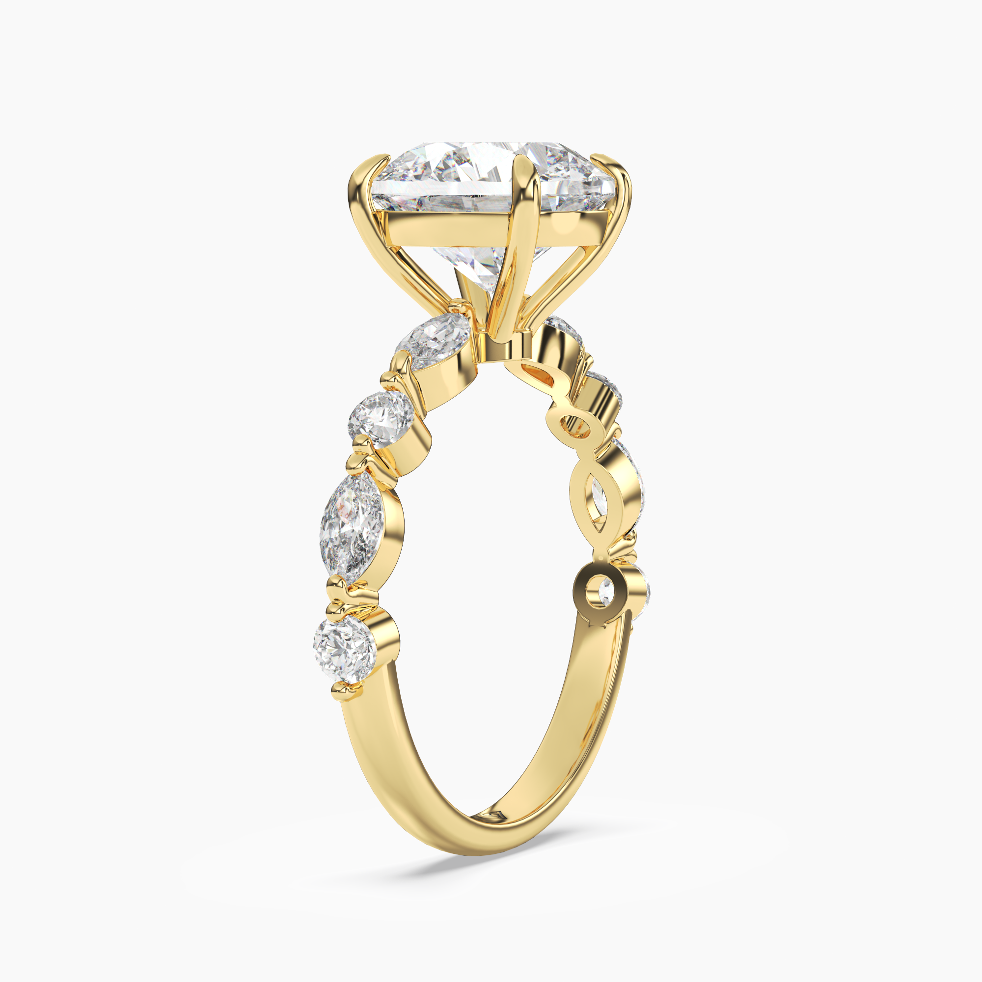 OBSER218 - Sonnet Round engagement ring setting view 5