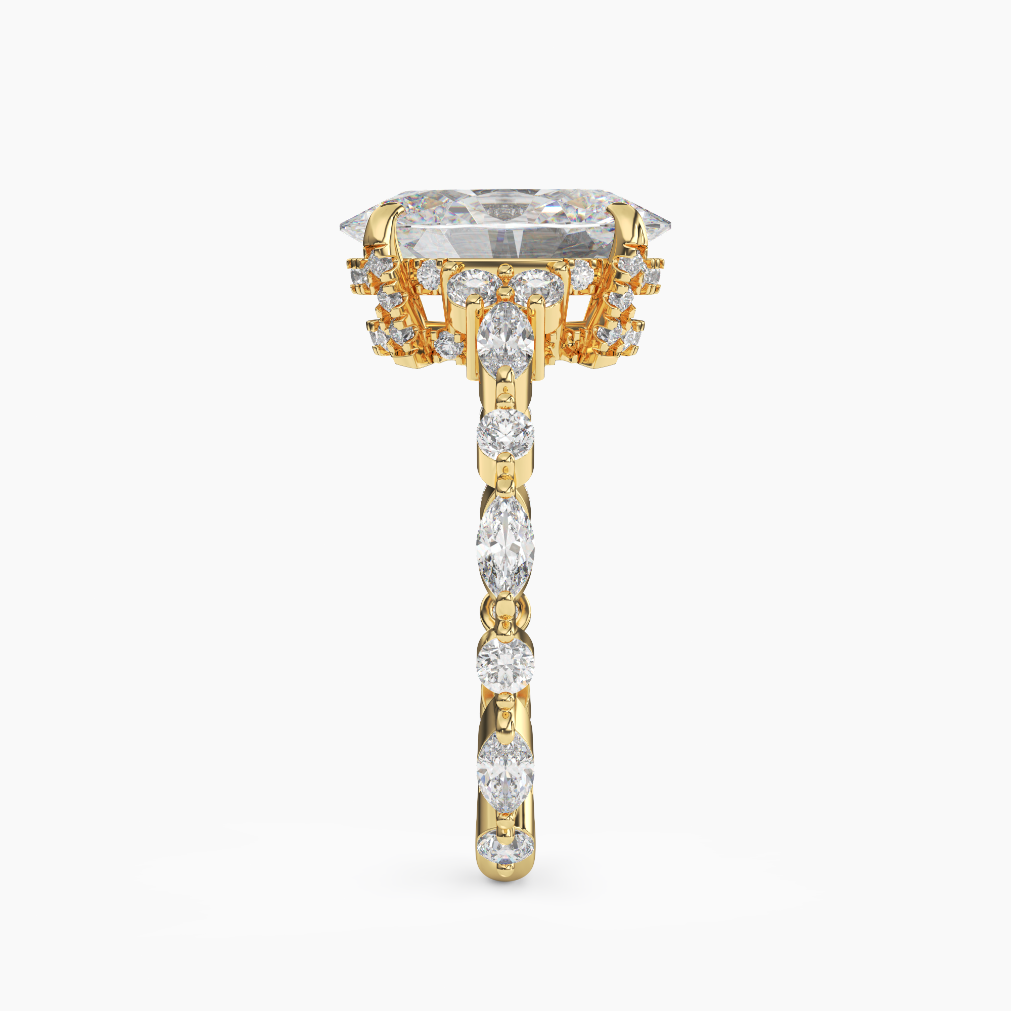 OBSER215 - Lace Oval engagement ring setting view 6