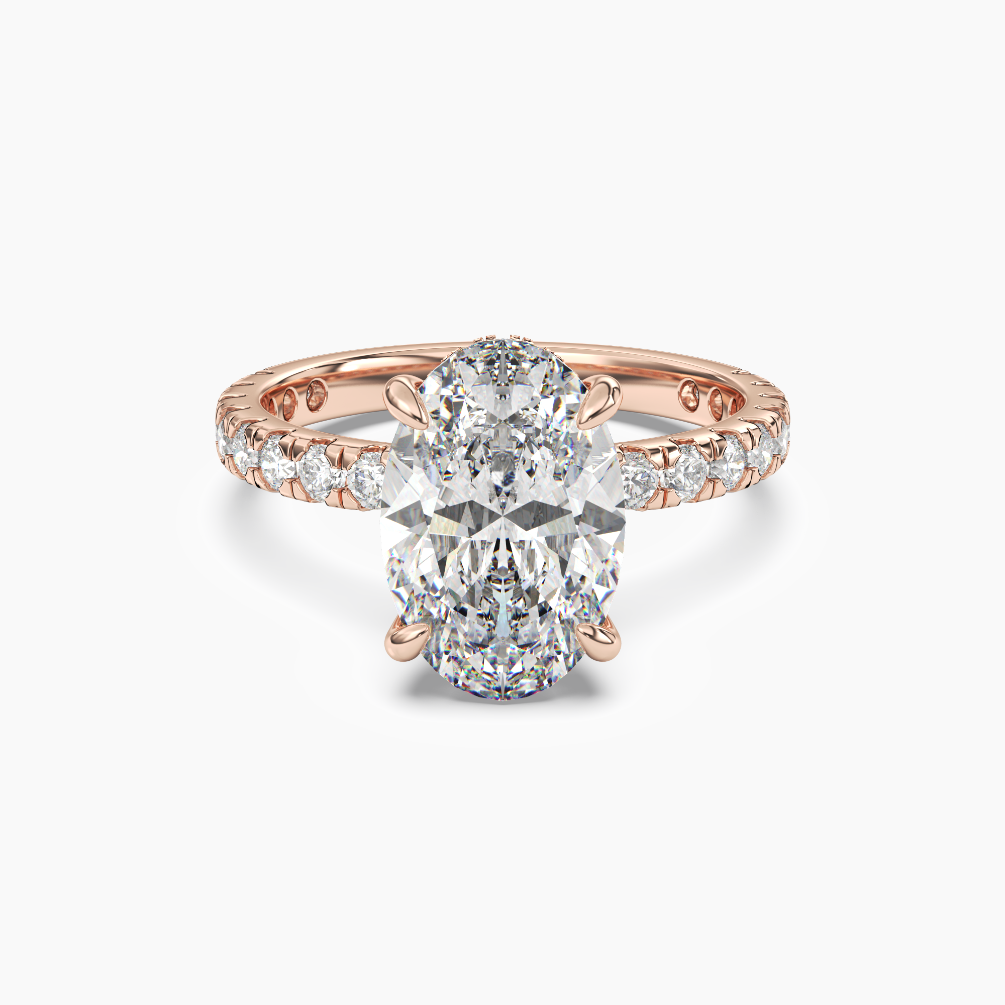 OBSER057 - Eclipse Oval engagement ring setting view 7