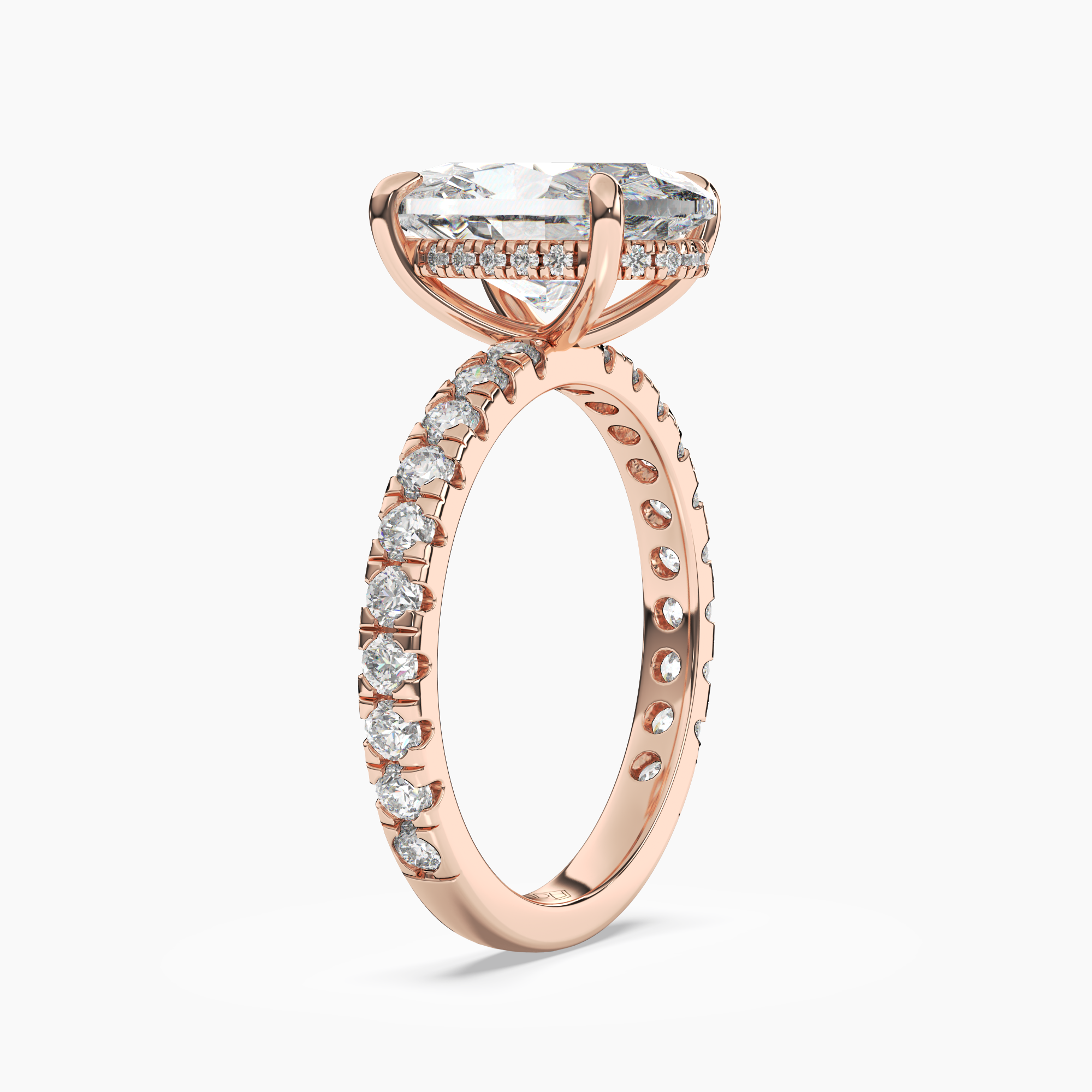 OBSER057 - Eclipse Oval engagement ring setting view 8