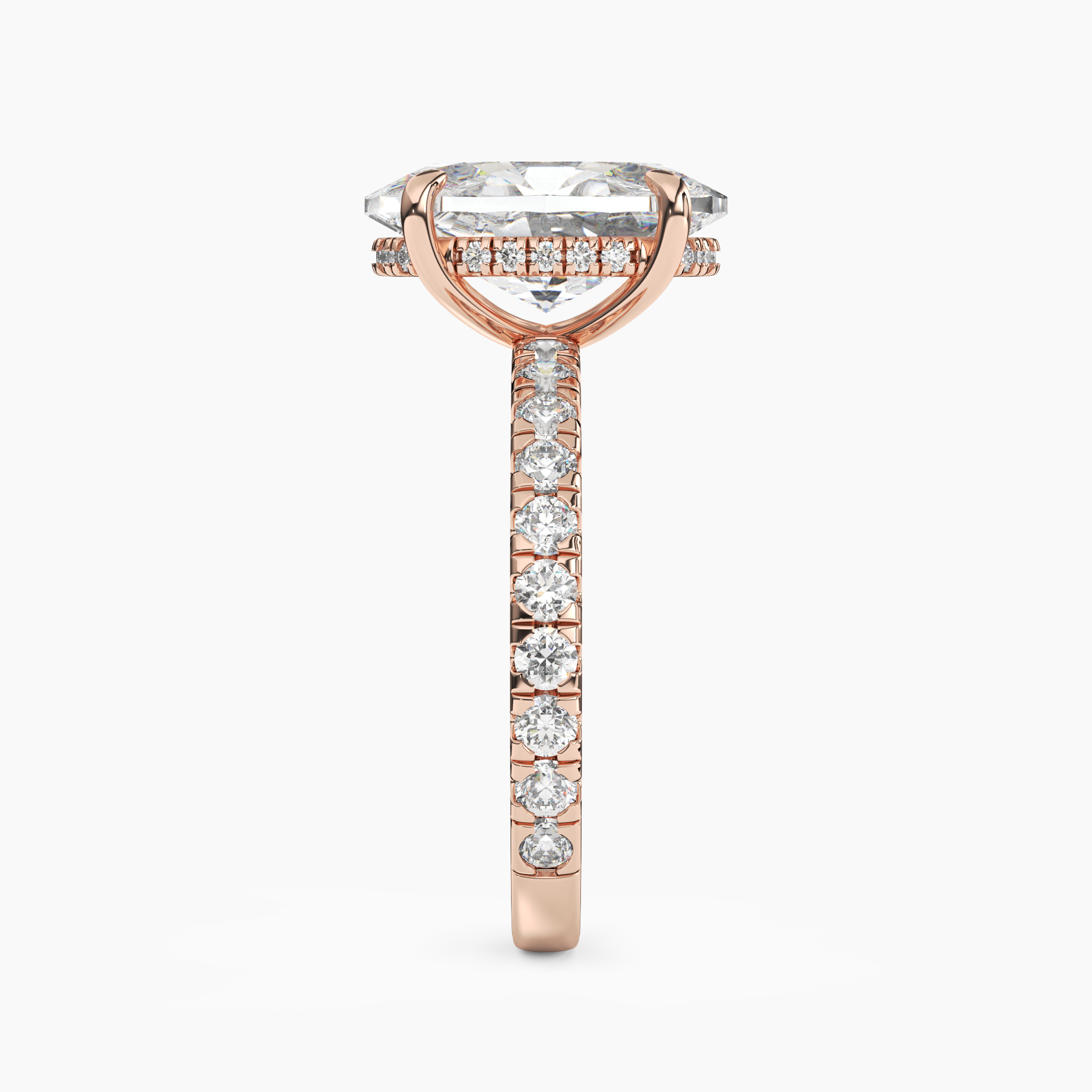 OBSER057 - Eclipse Oval engagement ring setting view 9