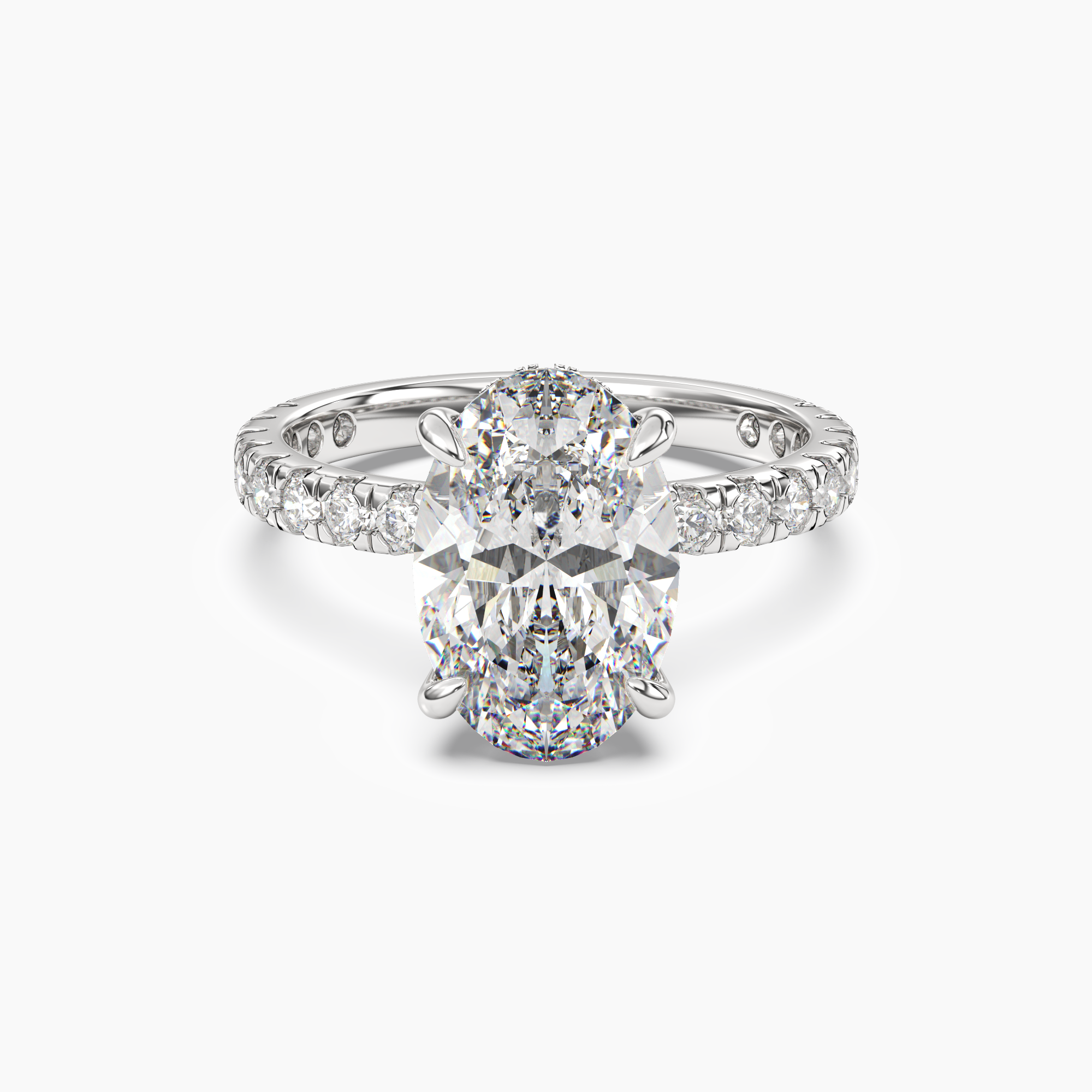OBSER057 - Eclipse Oval engagement ring setting view 1