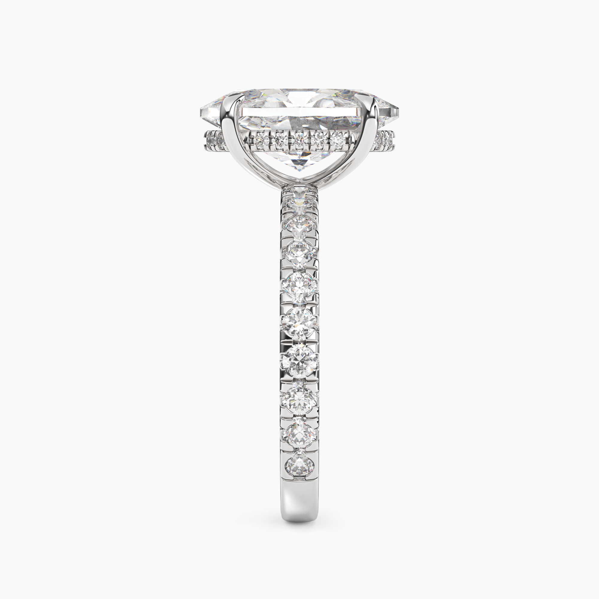 OBSER057 - Eclipse Oval engagement ring setting view 3