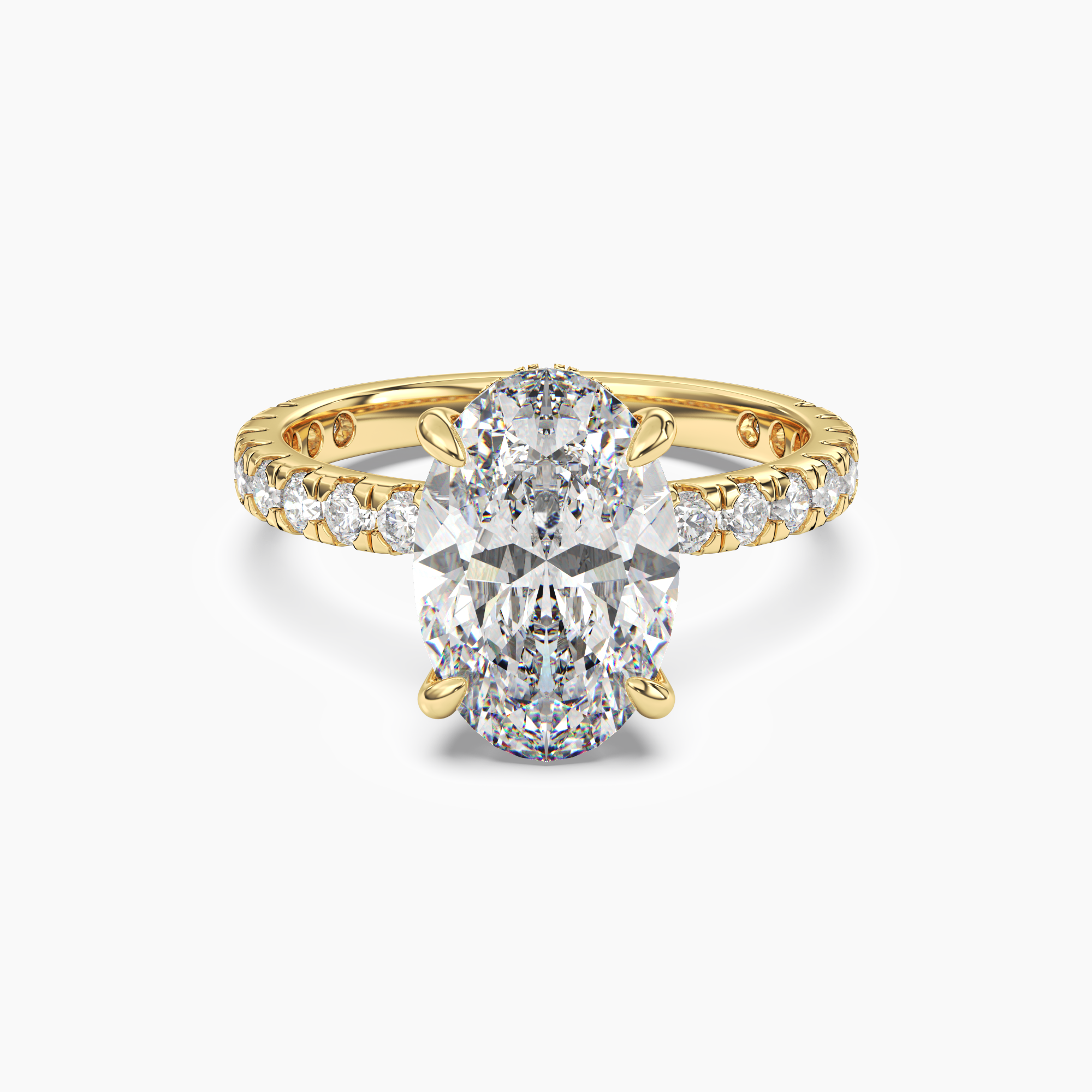 OBSER057 - Eclipse Oval engagement ring setting view 4