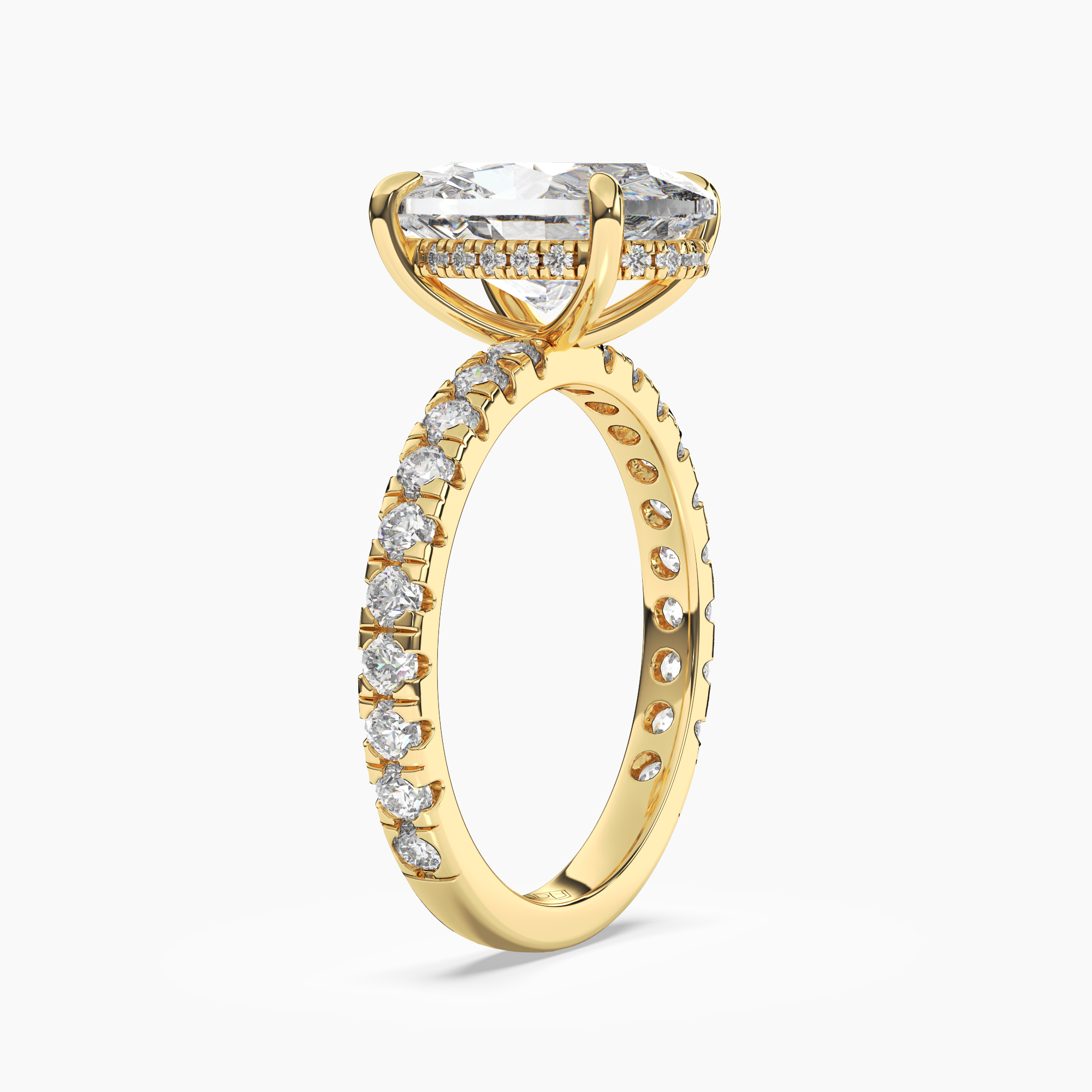 OBSER057 - Eclipse Oval engagement ring setting view 5