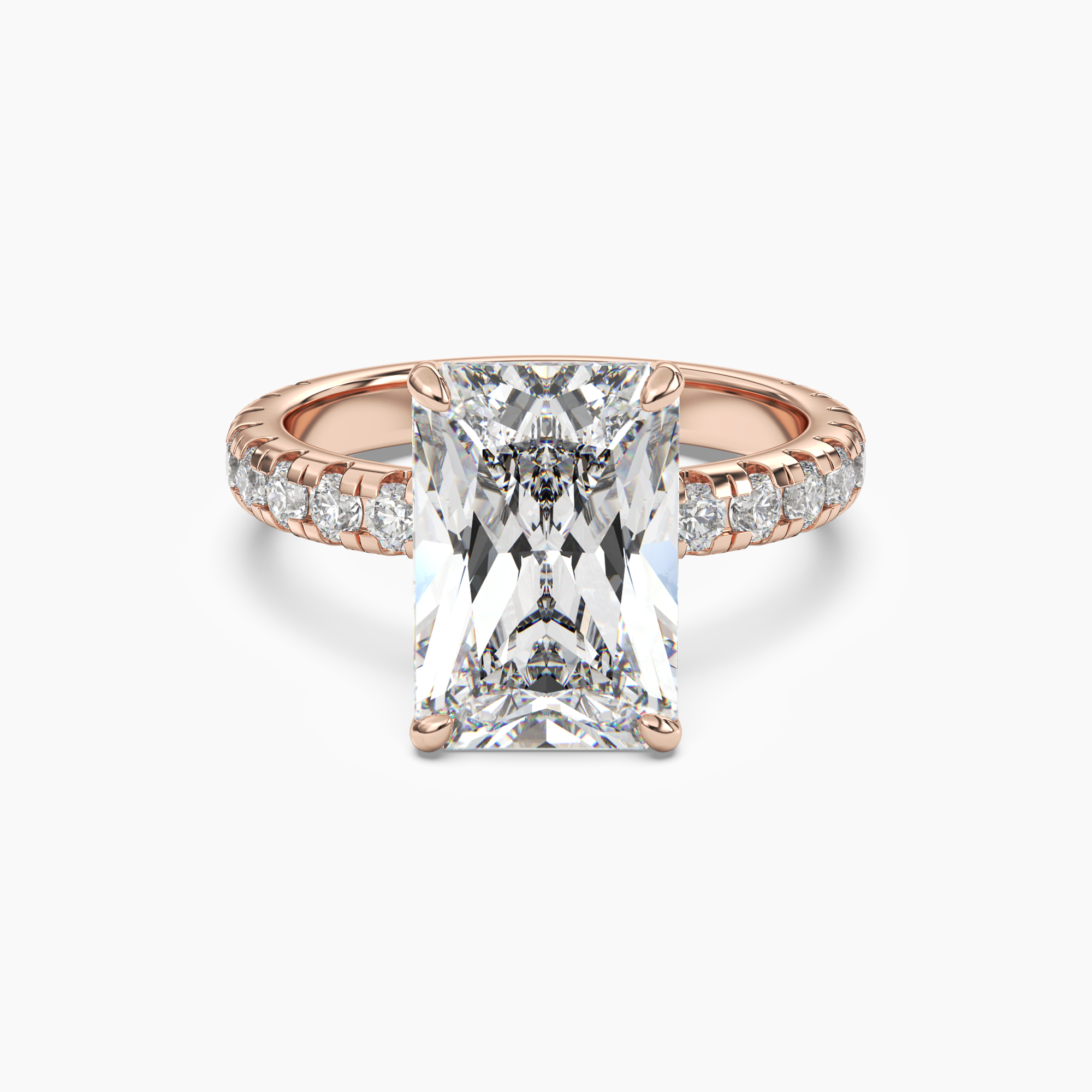 OBSER045 - Eclipse Radiant engagement ring setting view 7