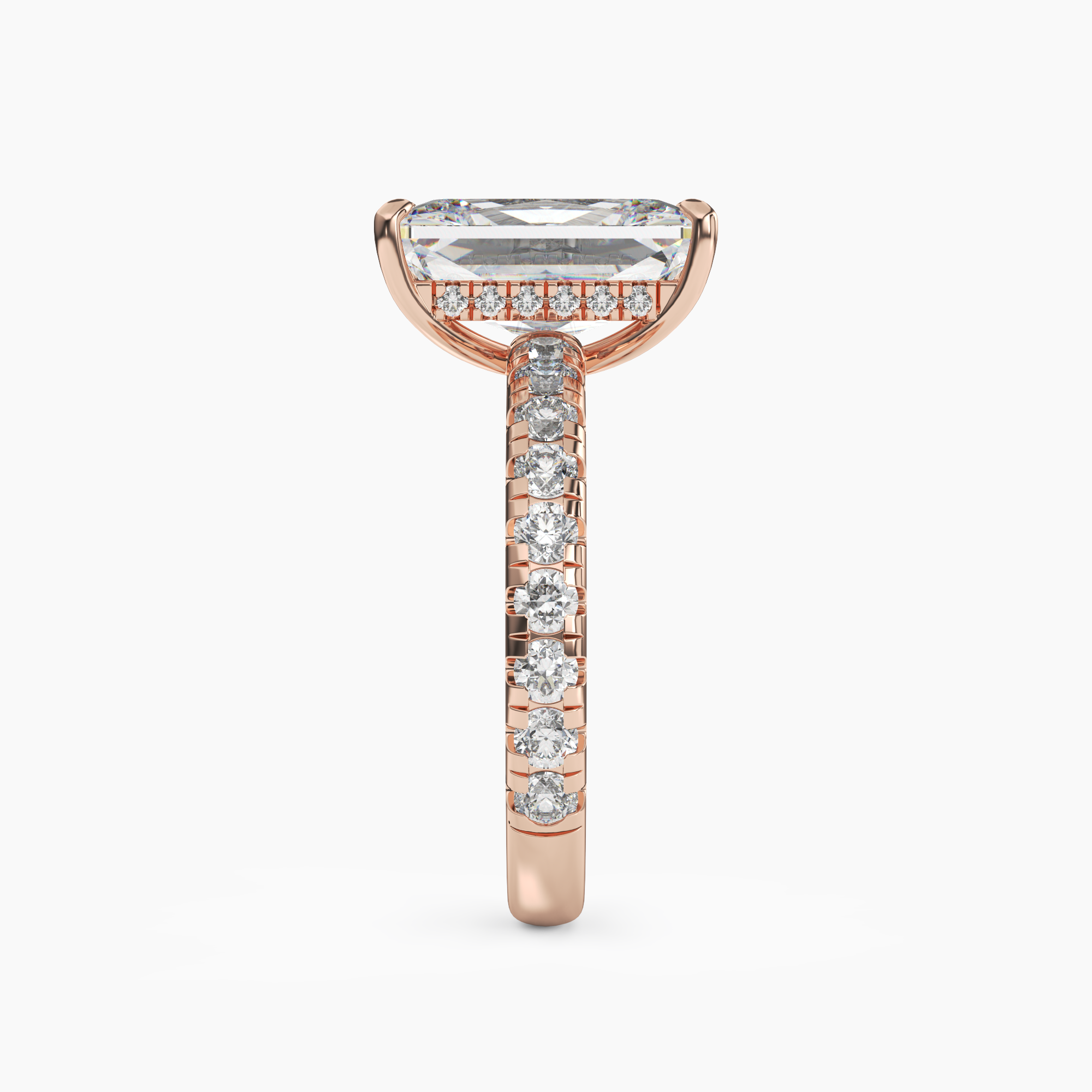 OBSER045 - Eclipse Radiant engagement ring setting view 9