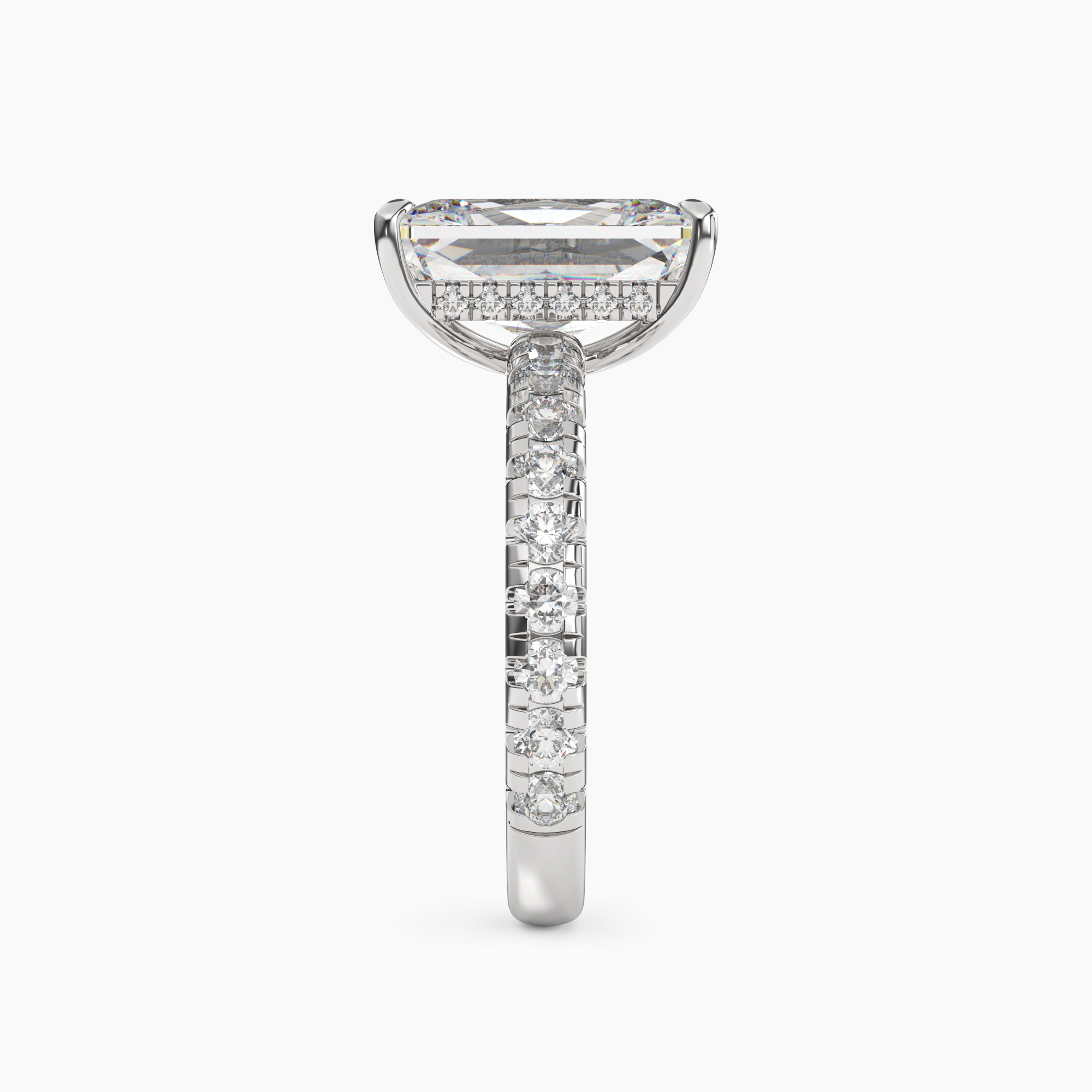 OBSER045 - Eclipse Radiant engagement ring setting view 3