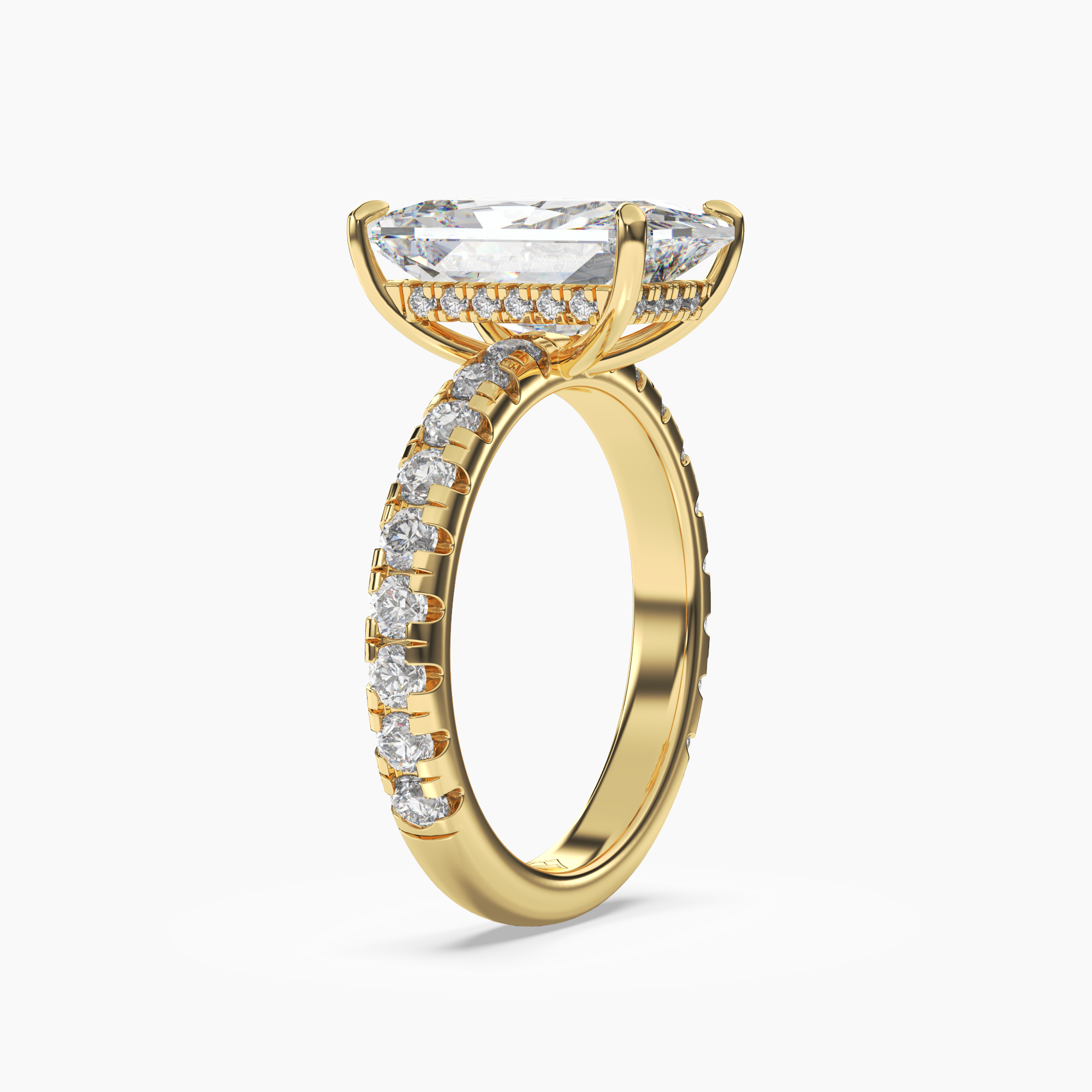 OBSER045 - Eclipse Radiant engagement ring setting view 5