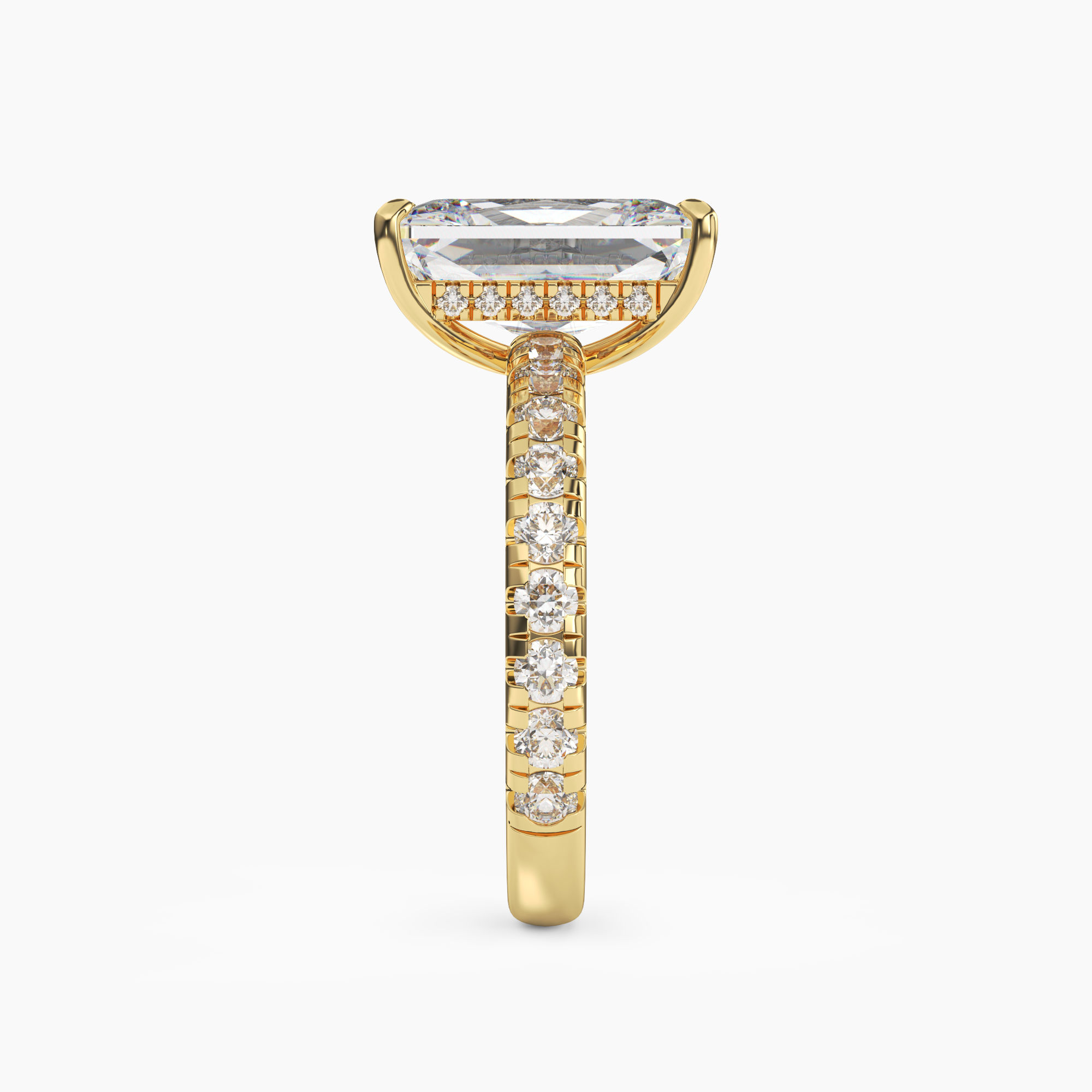 OBSER045 - Eclipse Radiant engagement ring setting view 6