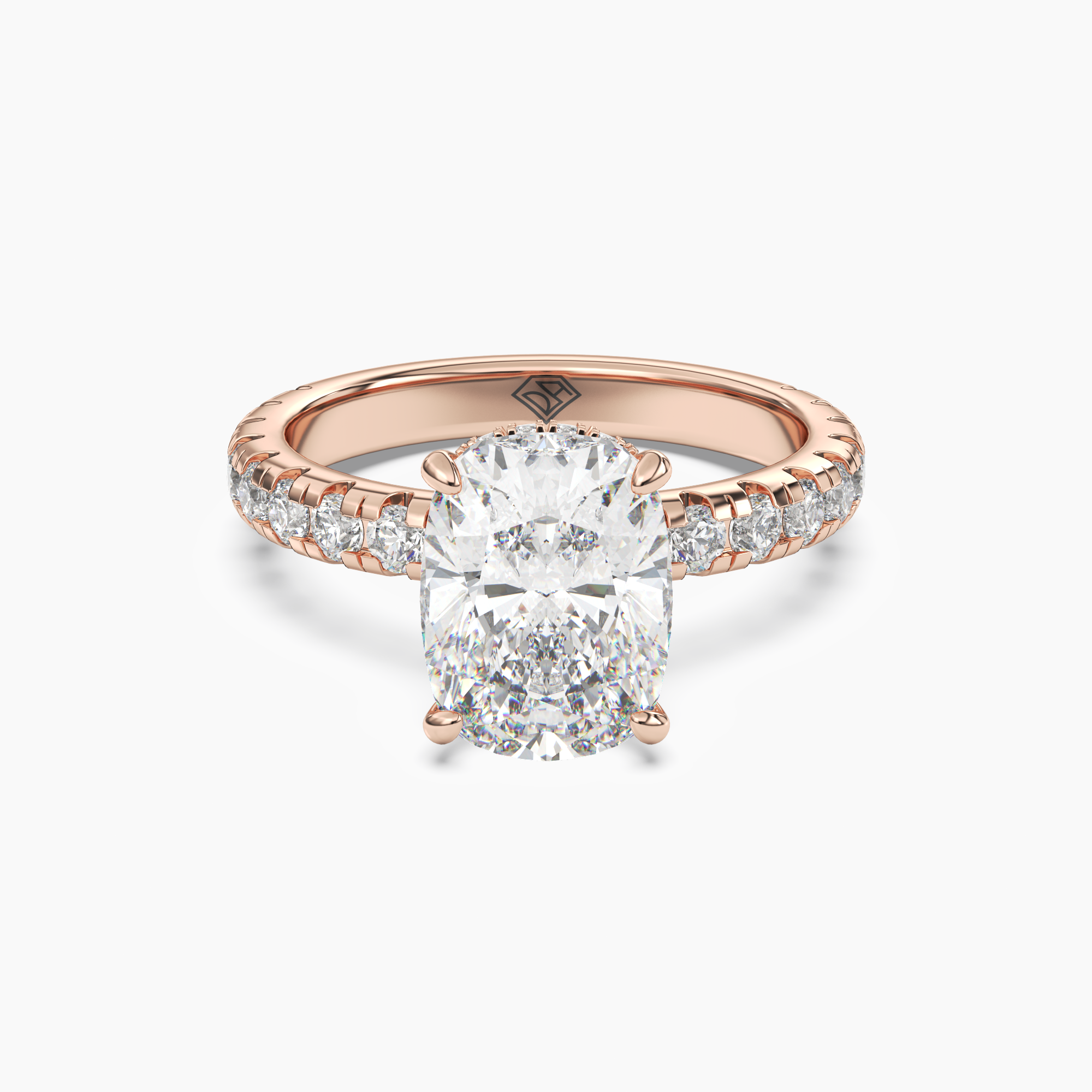 OBSER213 - Oasis Cushion engagement ring setting view 7