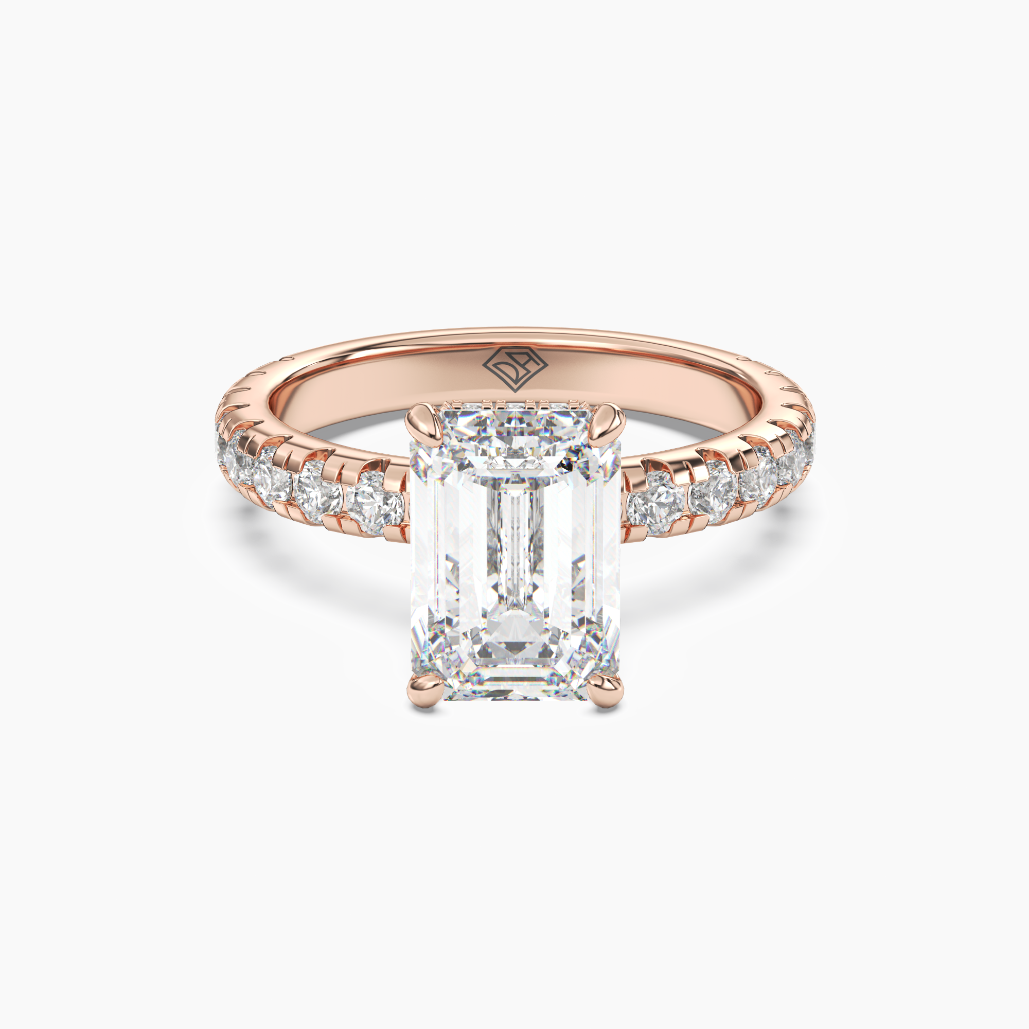OBSER115 - Oasis Emerald engagement ring setting view 7