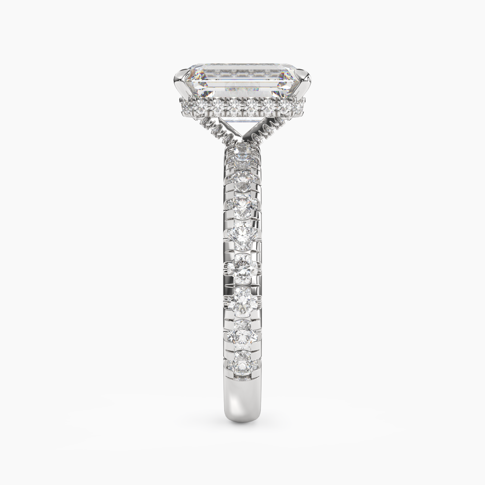 OBSER115 - Oasis Emerald engagement ring setting view 3
